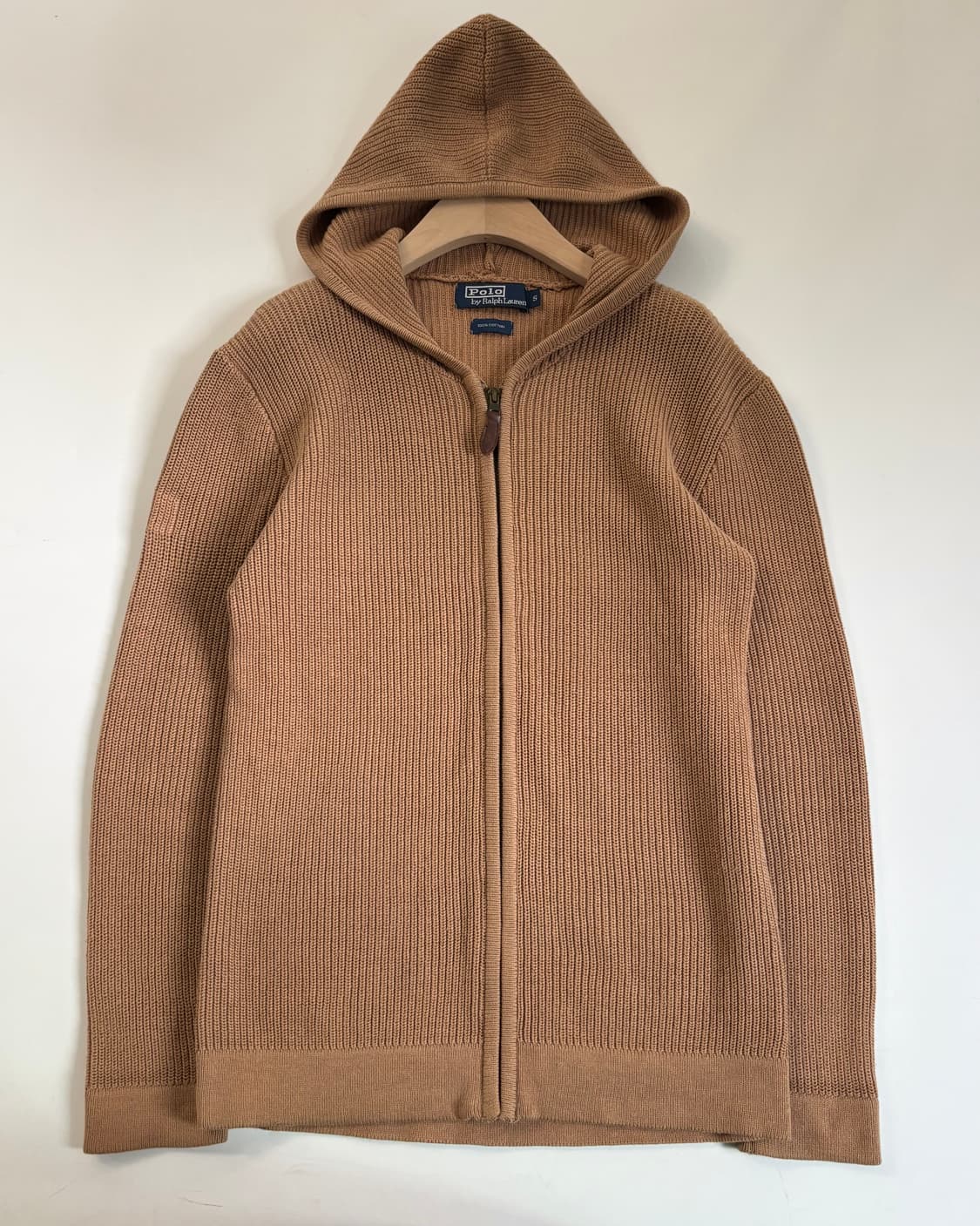 Polo 폴로 랄프로렌 코튼 베이지컬러 골지 니트 후드집업 상품이미지4