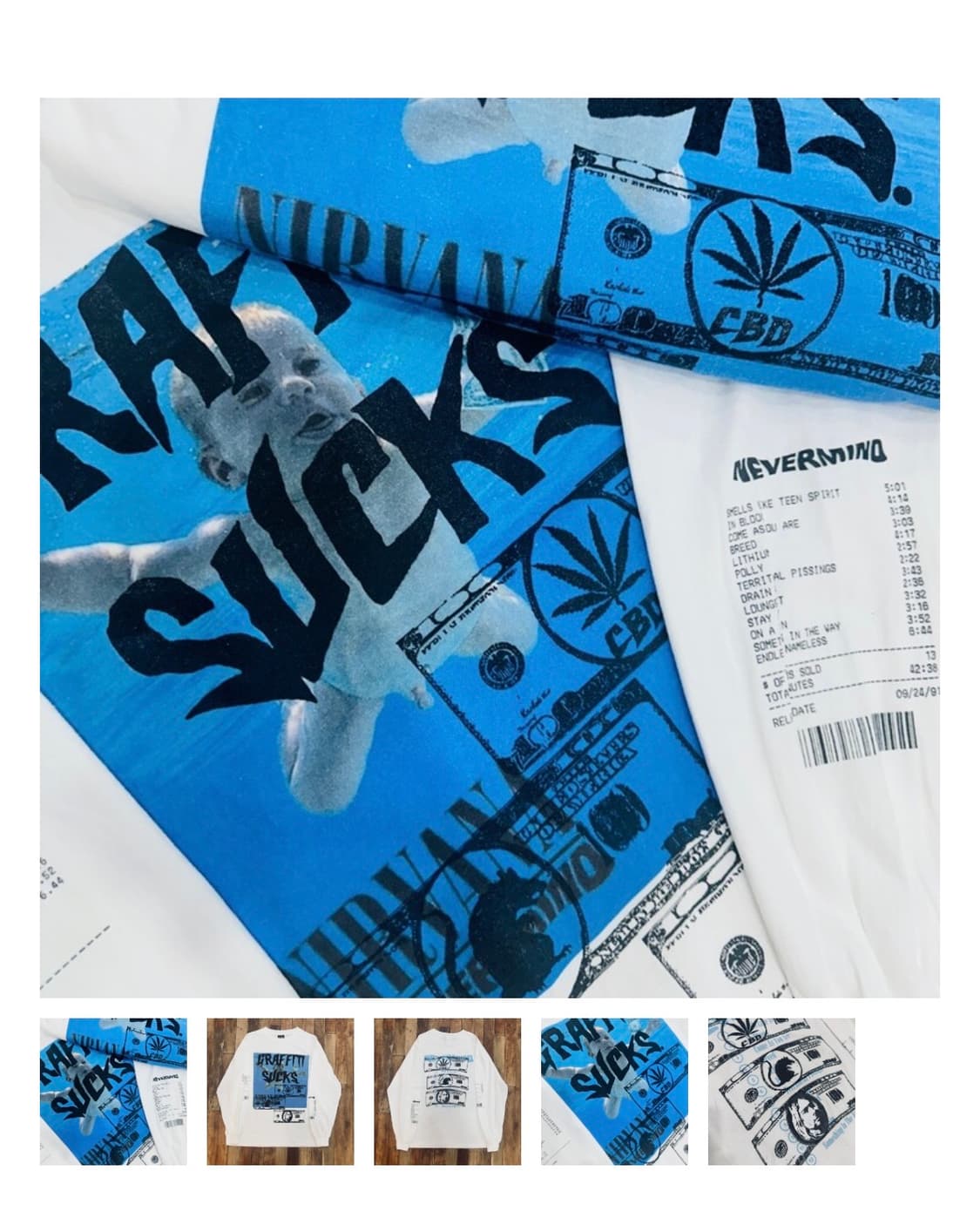 도넛리벤지 핑거프레스 gf-logo 롱슬리브 1size 상품이미지1