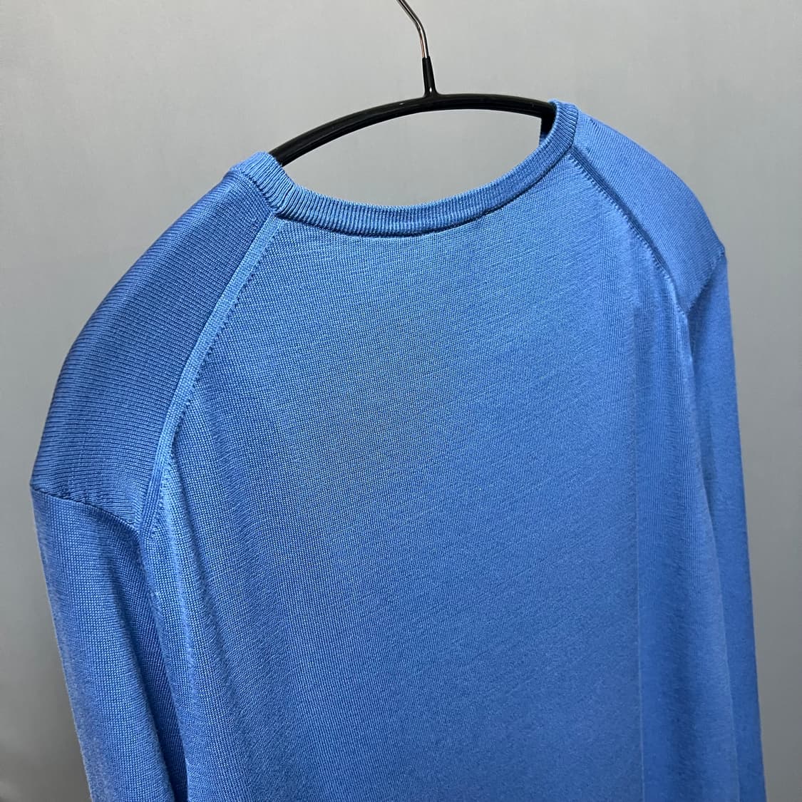 선스펠(Sunspel) 코튼 롱슬리브 니트 블루 M 상품이미지4