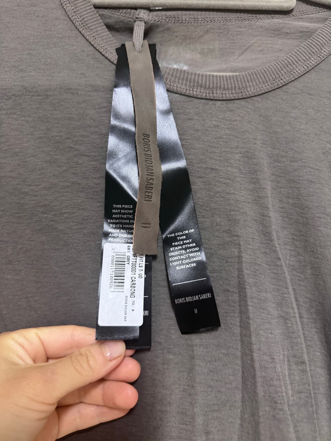 [S] boris bidjan saberi 11 크루넥 코튼 롱슬리브 탑 상품이미지2