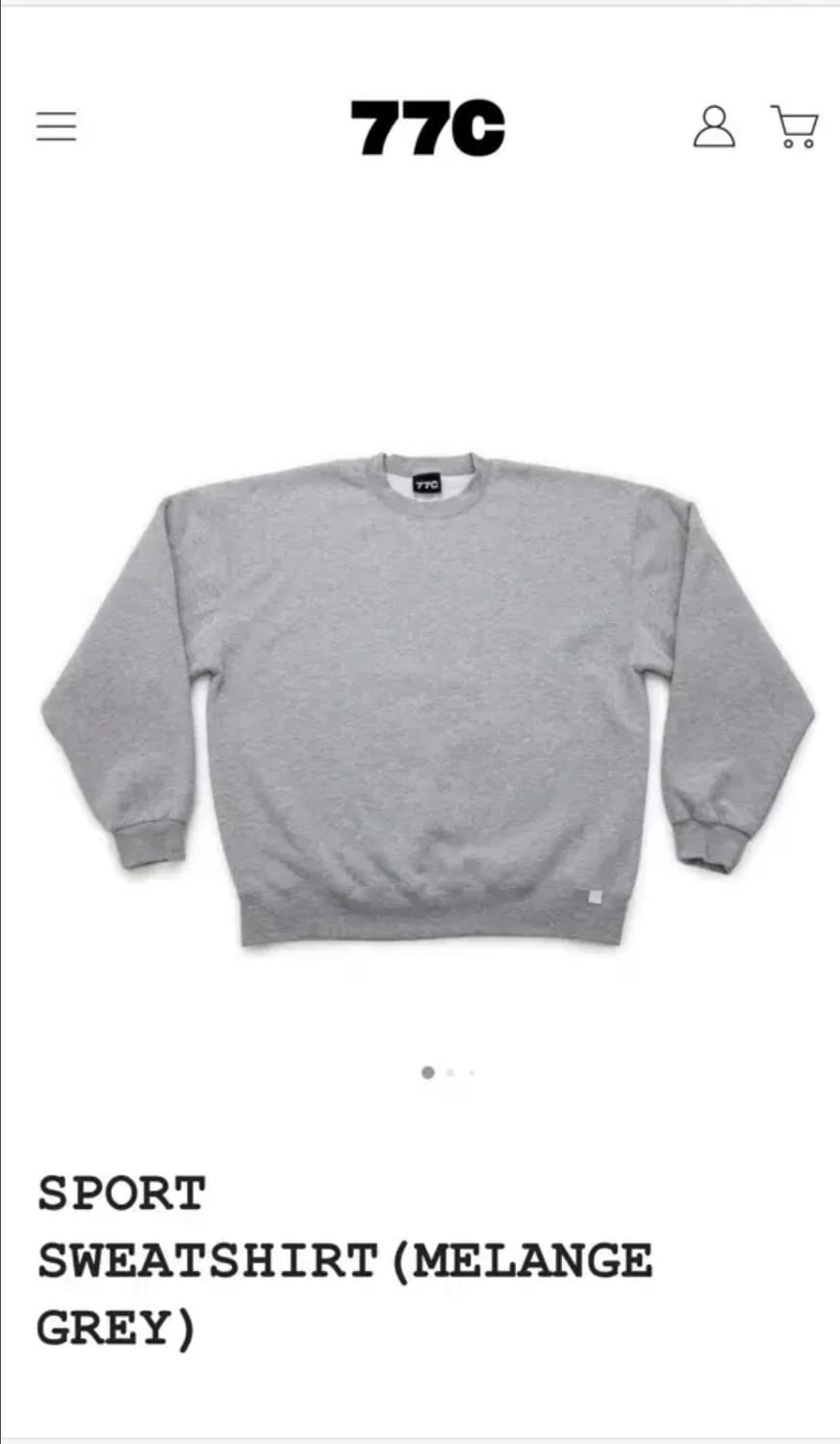 구매) 77c 클라우드 스웻셔츠 L 구해요 상품이미지1