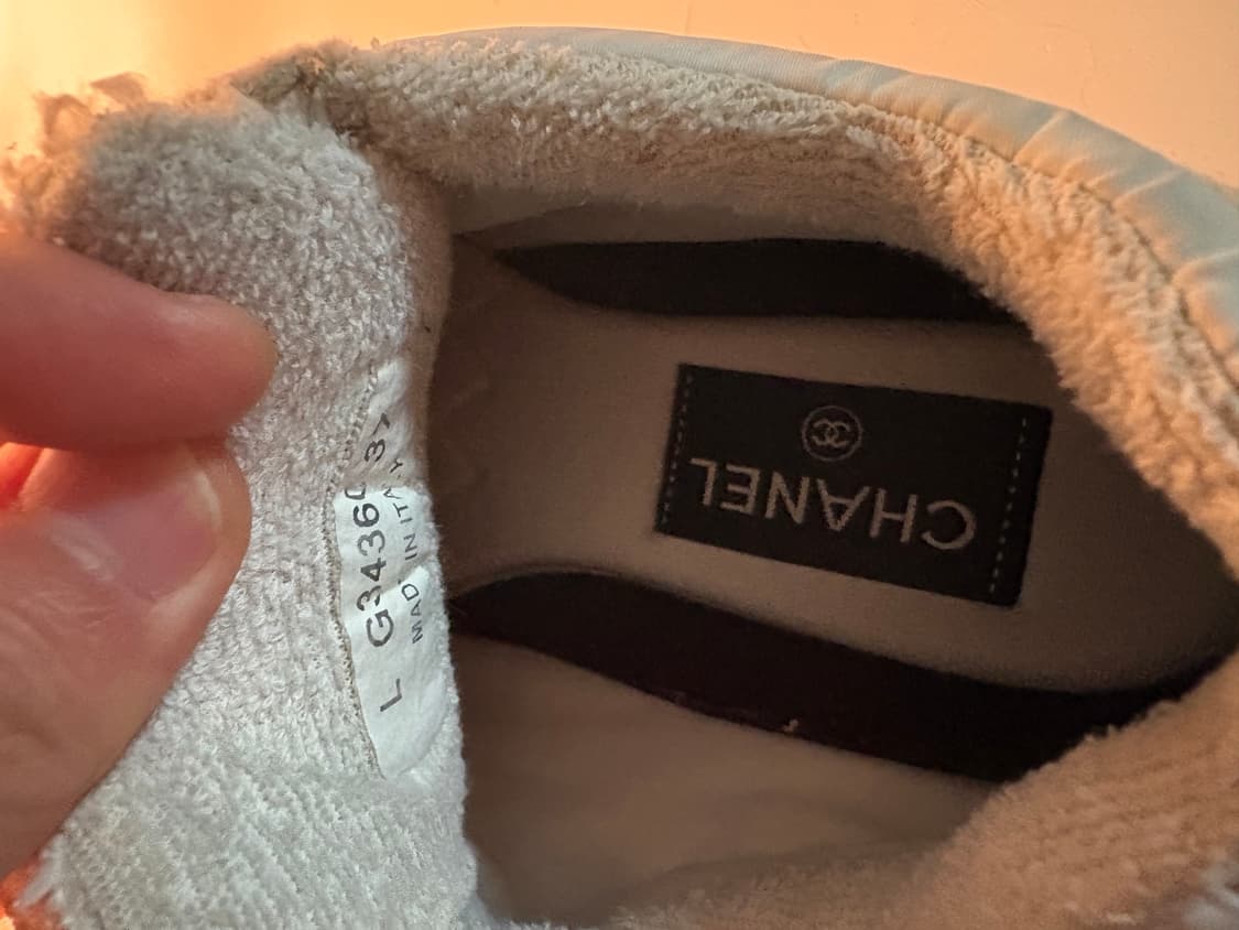 샤넬 트위드 스니커즈 아이보리 색상 37 상품이미지8