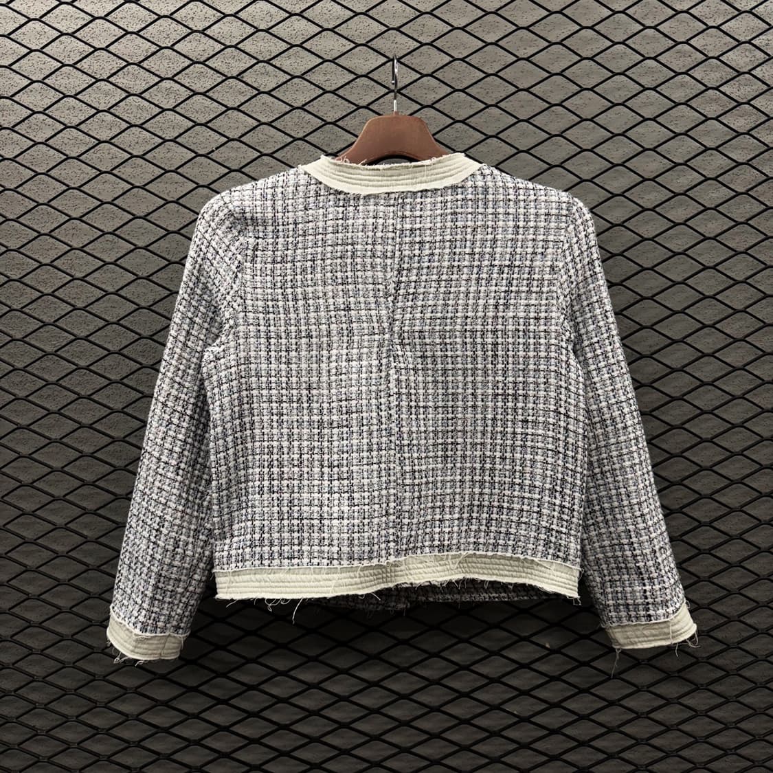 JPN VINTAGE 트위드 크롭자켓 멀티포켓 데님배색 컷오프 디테일 상품이미지3