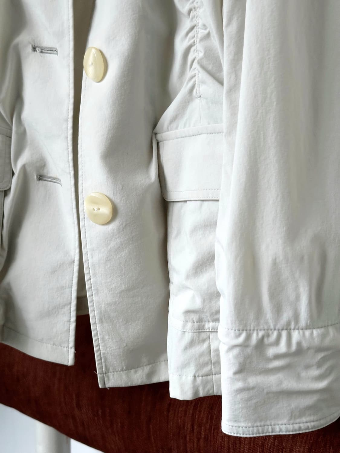 Shirred design stretched fabric jacket 상품이미지4