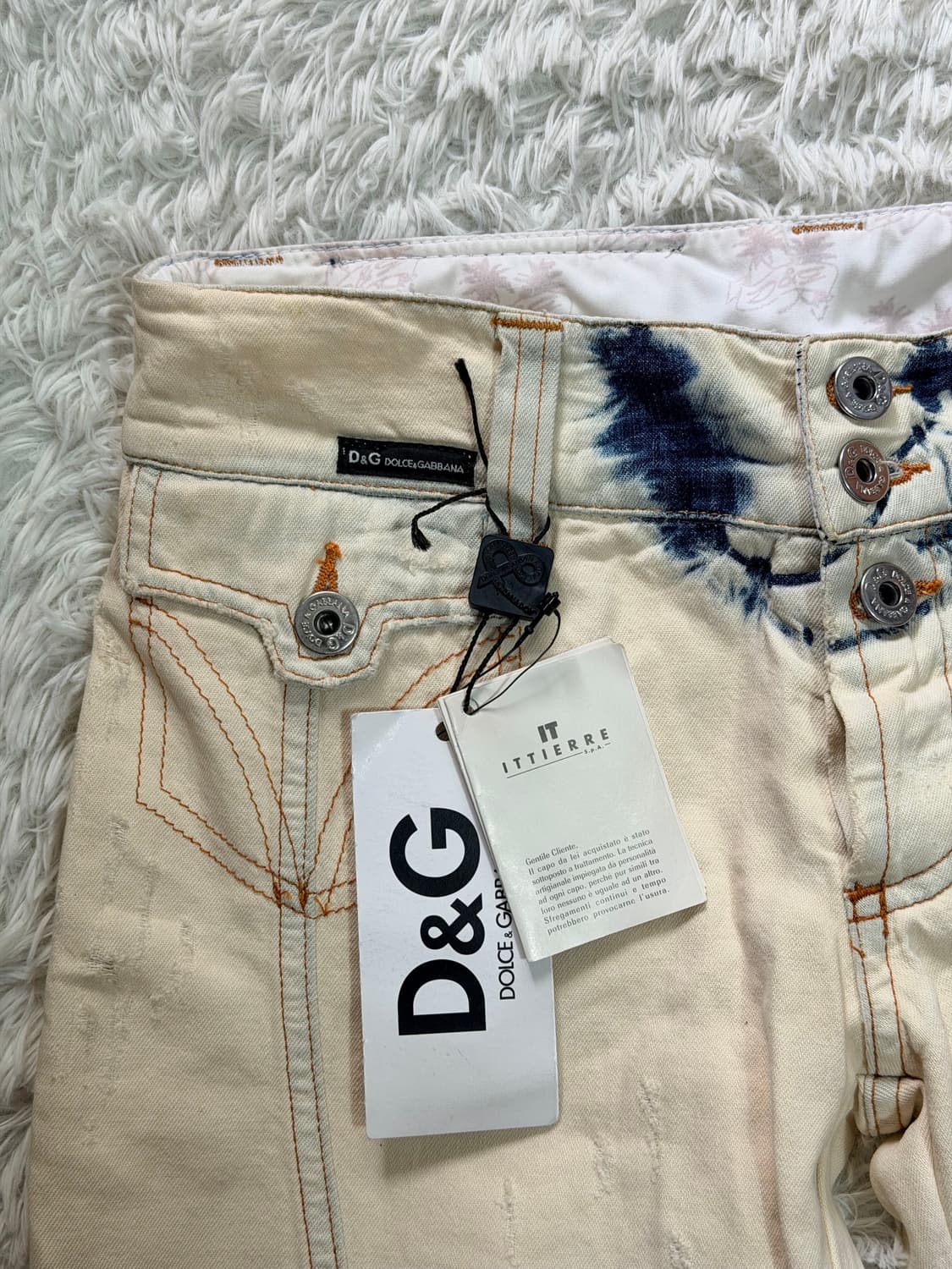 [Dolce & Gabbana] 빈티지 다이 테일러드 데님 팬츠 (D&G 상품이미지3