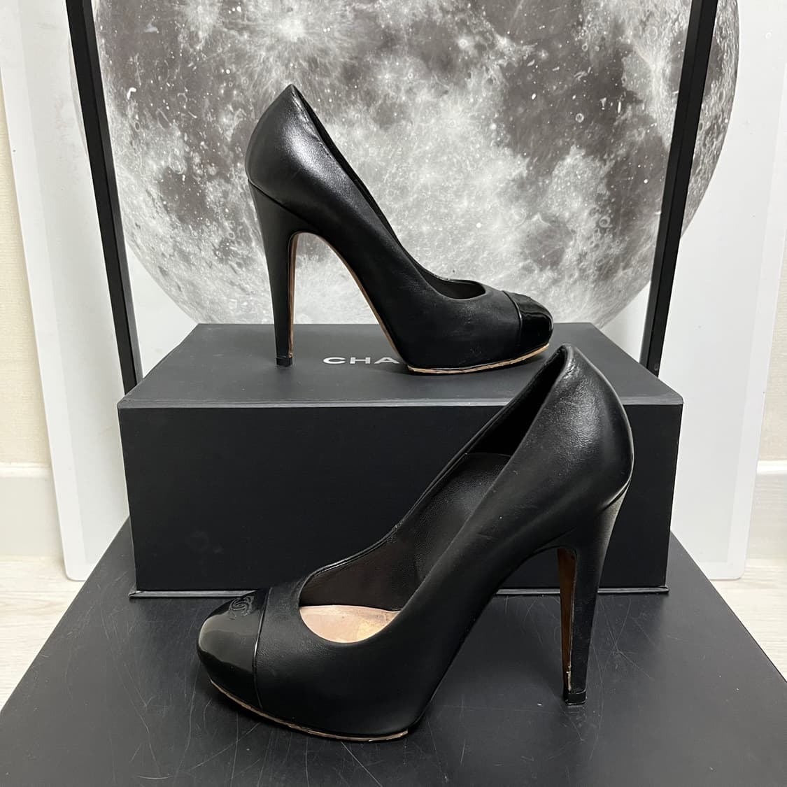 정품 37) 샤넬 포인트토 로고 펌프스 구두 235~240 상품이미지1