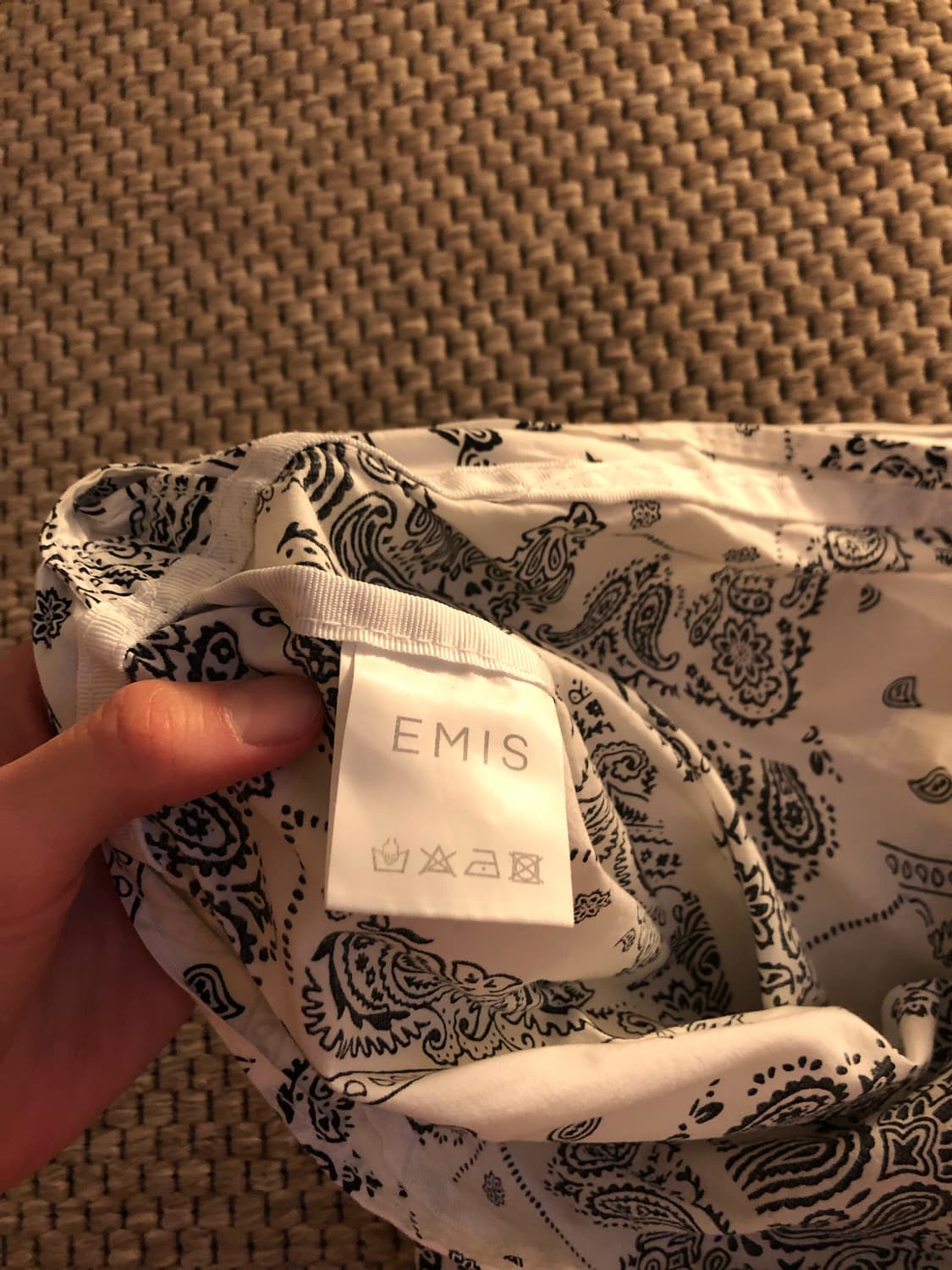 EMIS 페이즐리 에코백 아이보리 상품이미지2