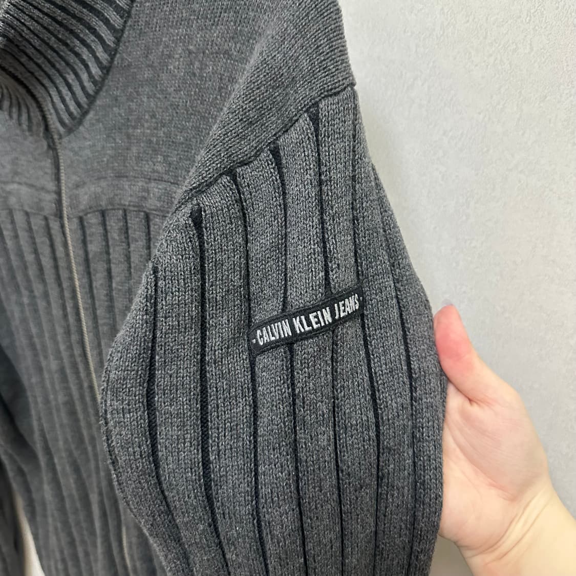 캘빈클라인 진 니트 집업 XL 상품이미지2