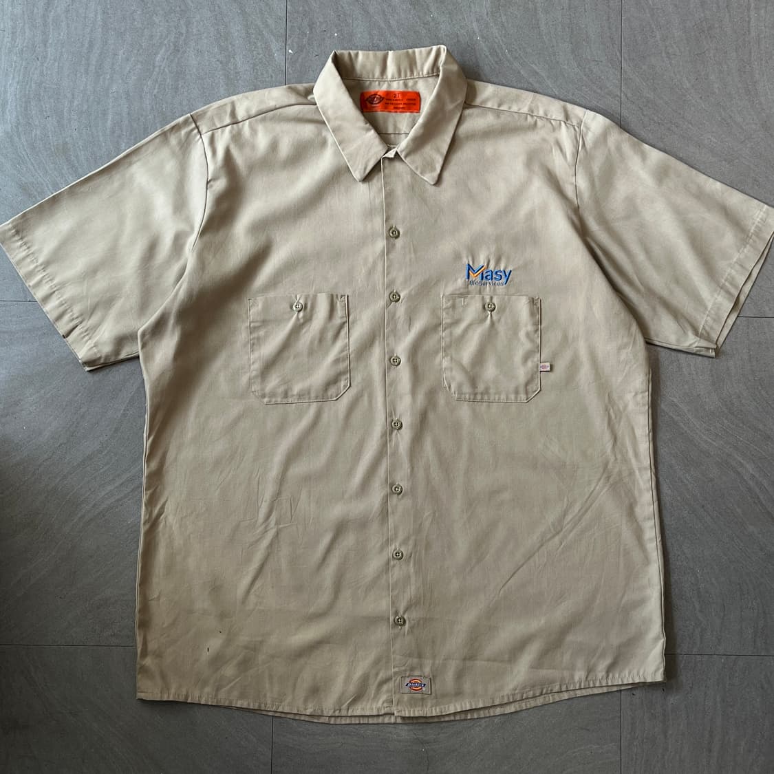 디키즈 정품 베이지 워크 반팔 셔츠 상품이미지1