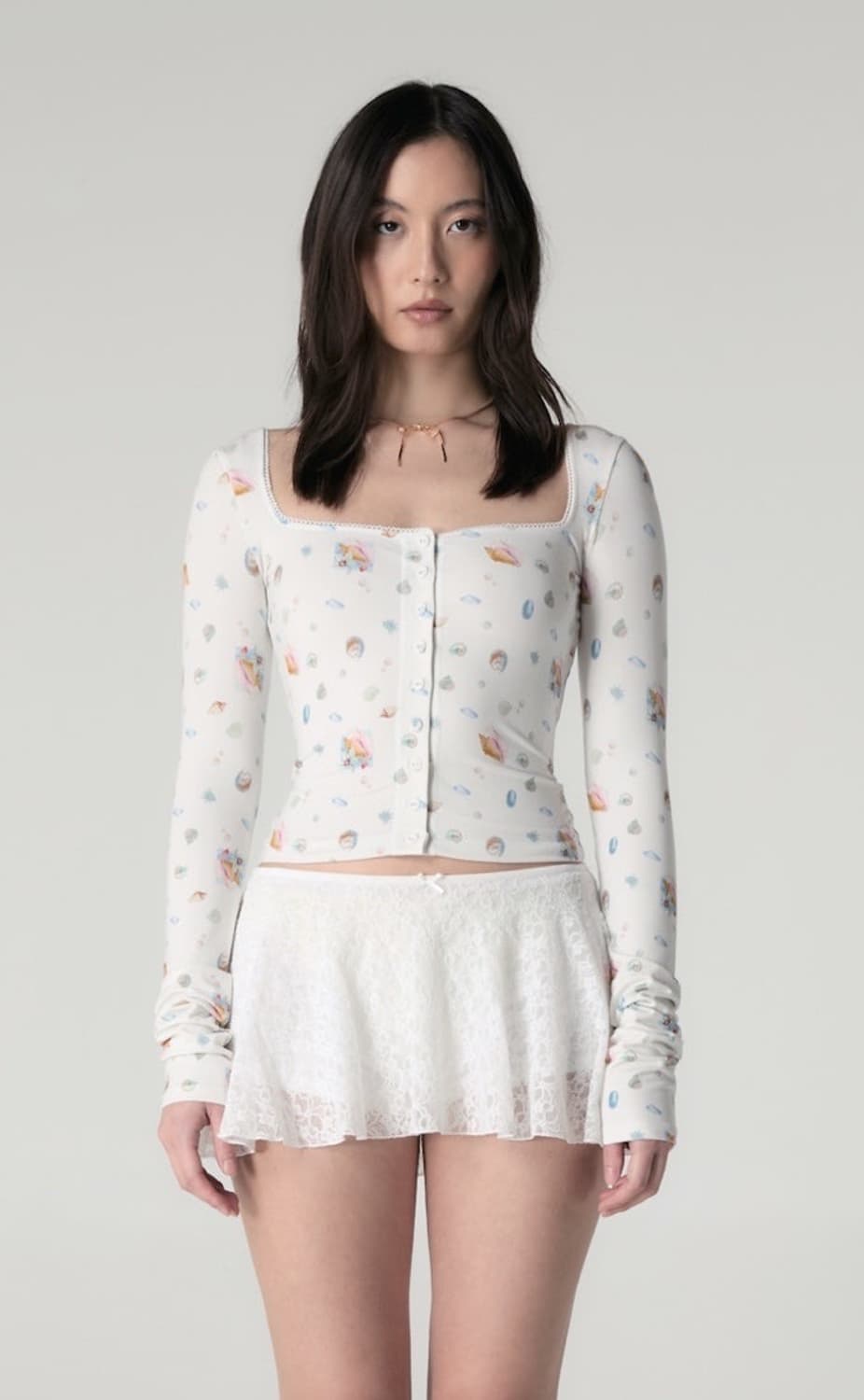 Glowny 글로니 Mellow button cardigan shell 상품이미지2