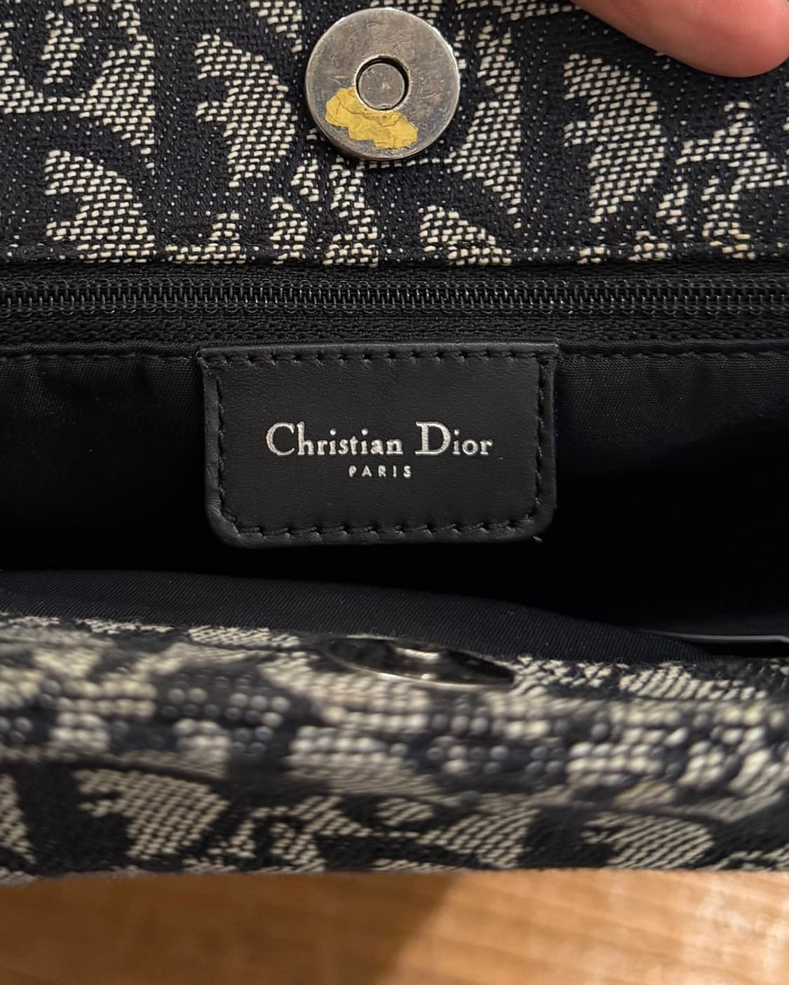 크리스찬 디올 오블리크 캔버스 레더 트리밍 트로터 토트백 상품이미지7