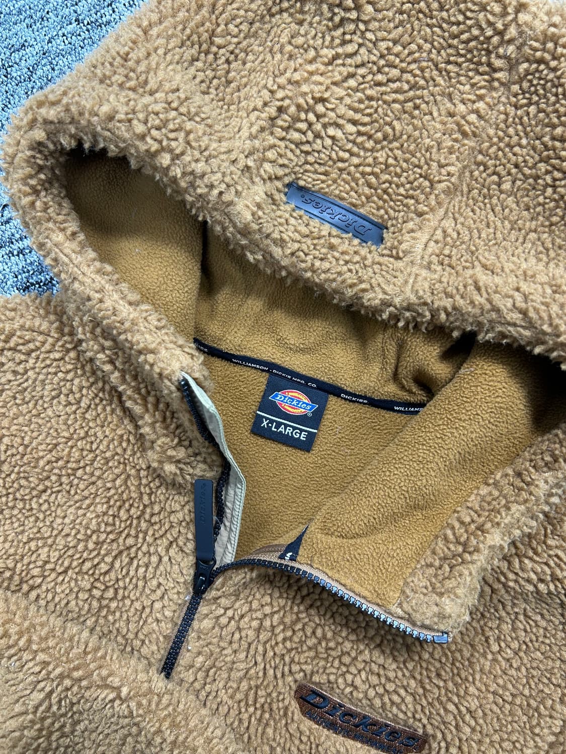 디키즈 브라운 뽀글이 플리스 자켓 XL 상품이미지5