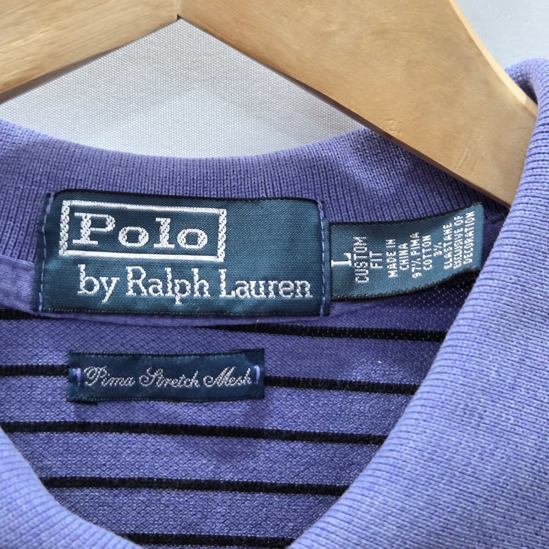 폴로랄프로렌 매쉬 스트라이프 카라티 L 상품이미지3