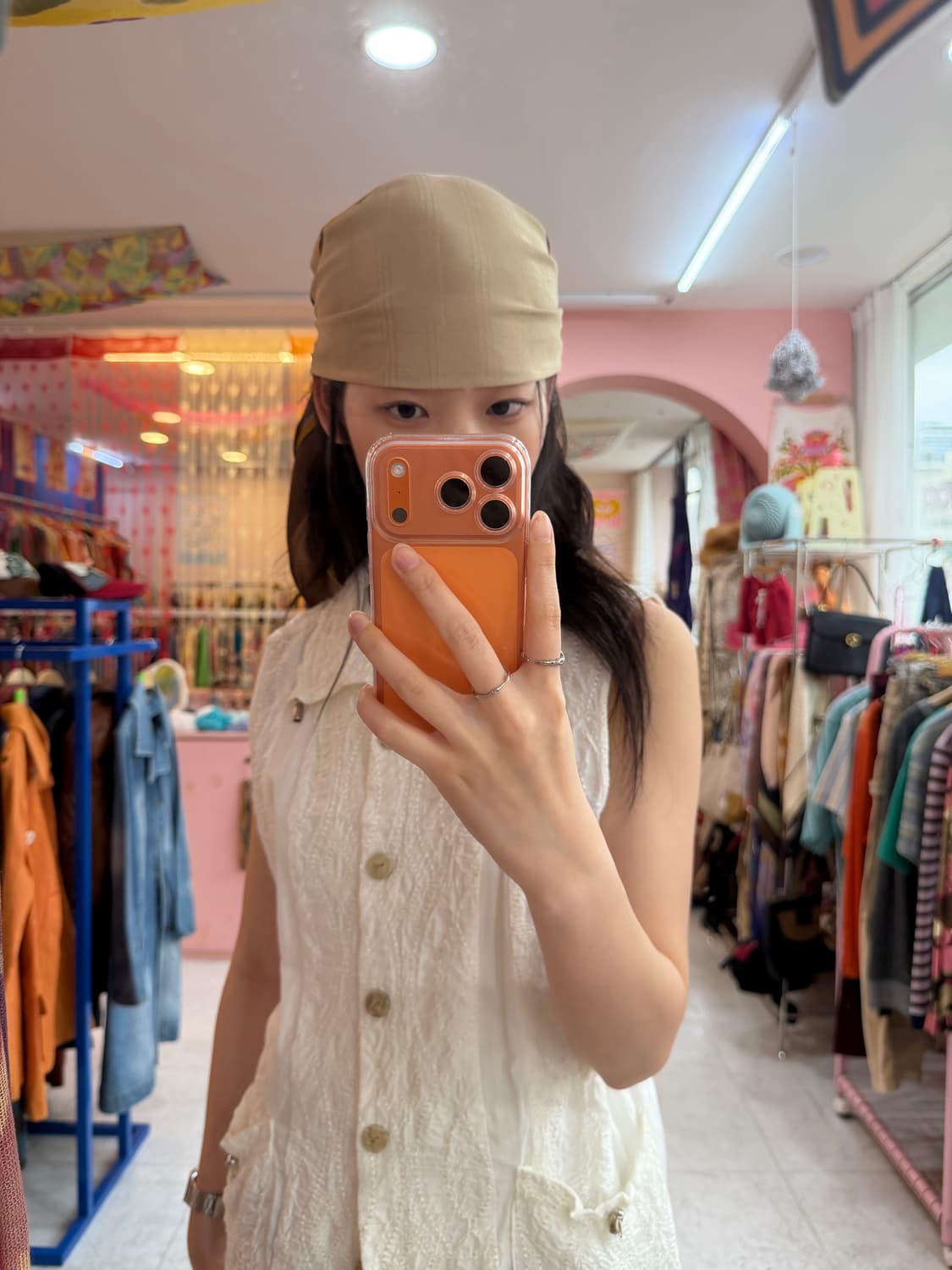 빈티지 스퀘어 패턴 스카프 상품이미지1