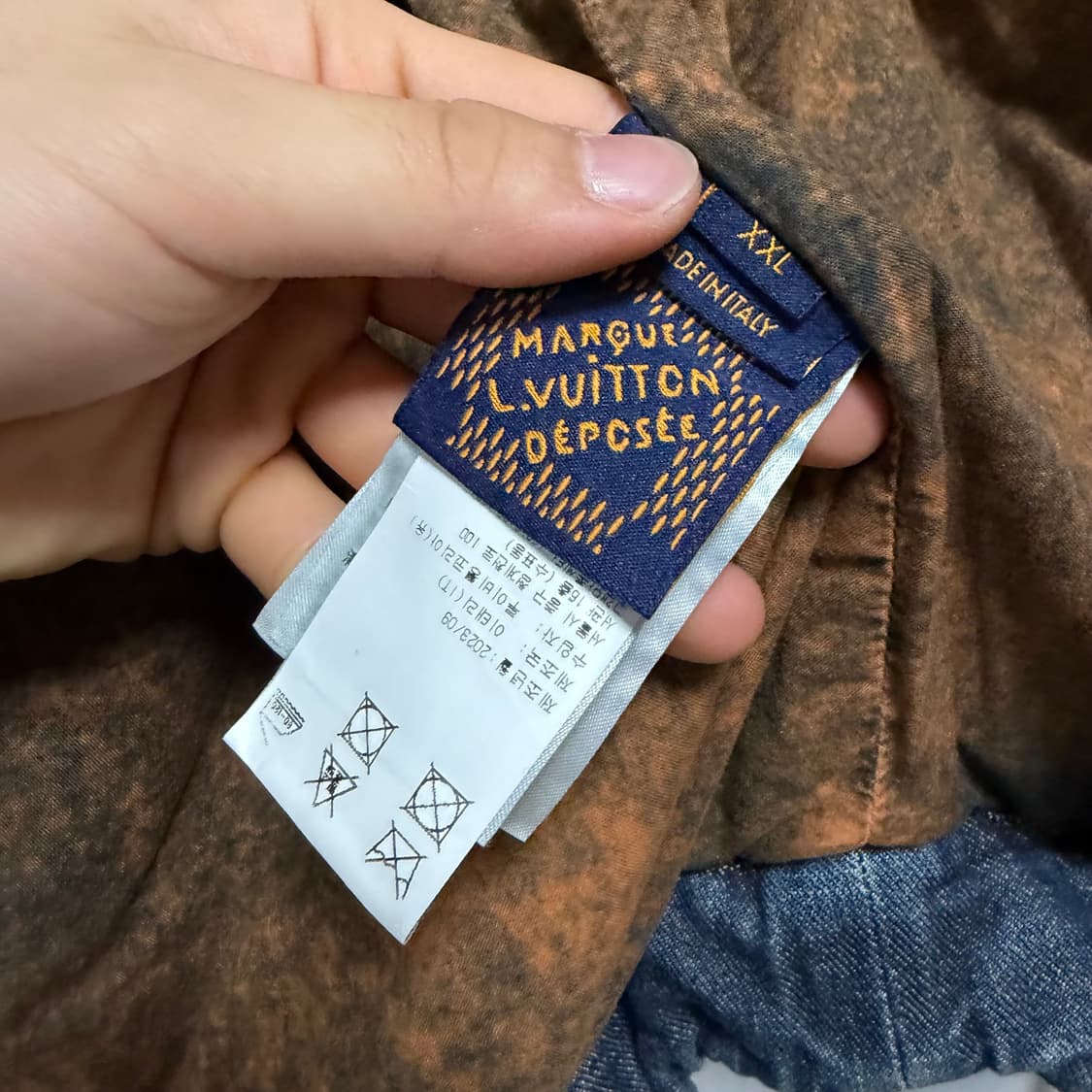 [S+급/2XL] 루이비통 패디드 데님 모노그램 패딩자켓 상품이미지7