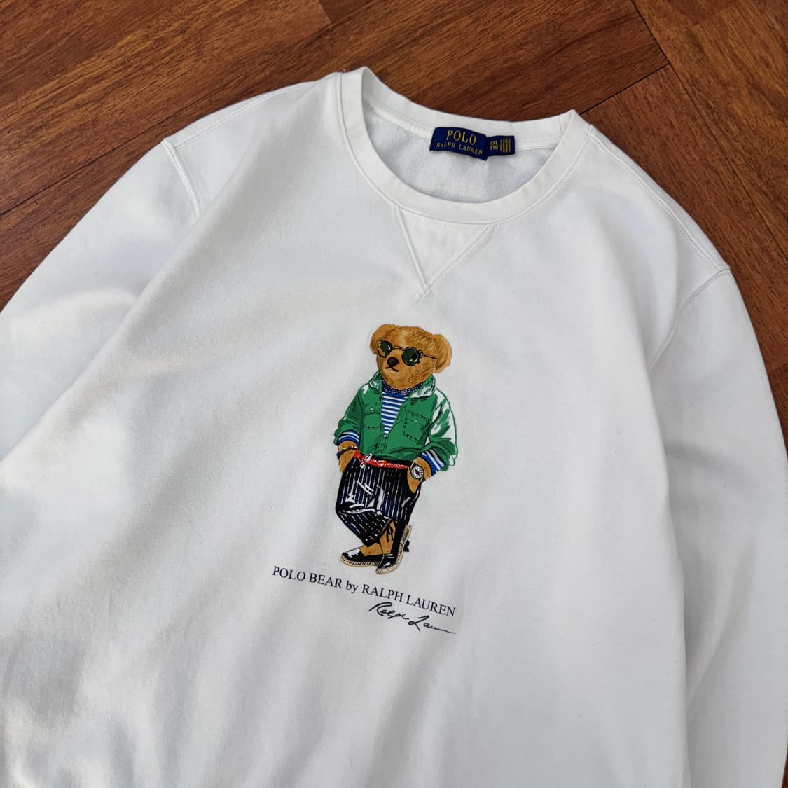 2XL 폴로 랄프로렌 폴로베어 화이트 맨투맨 티셔츠  상품이미지3