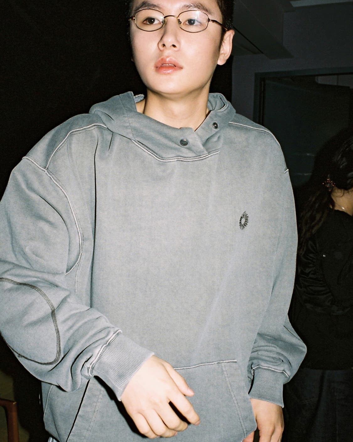 24AW NECK SNAP DYEING HOODIE 상품이미지1