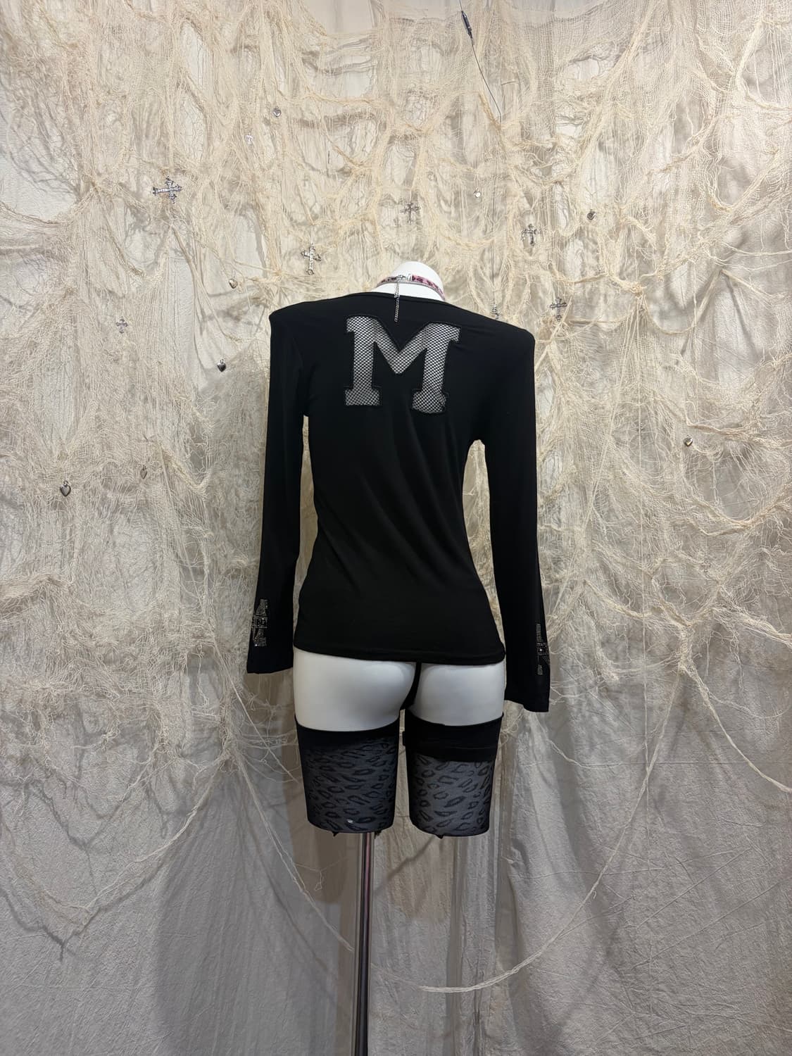 Y2K Onegyaru cubic back slit long sleeve 상품이미지4