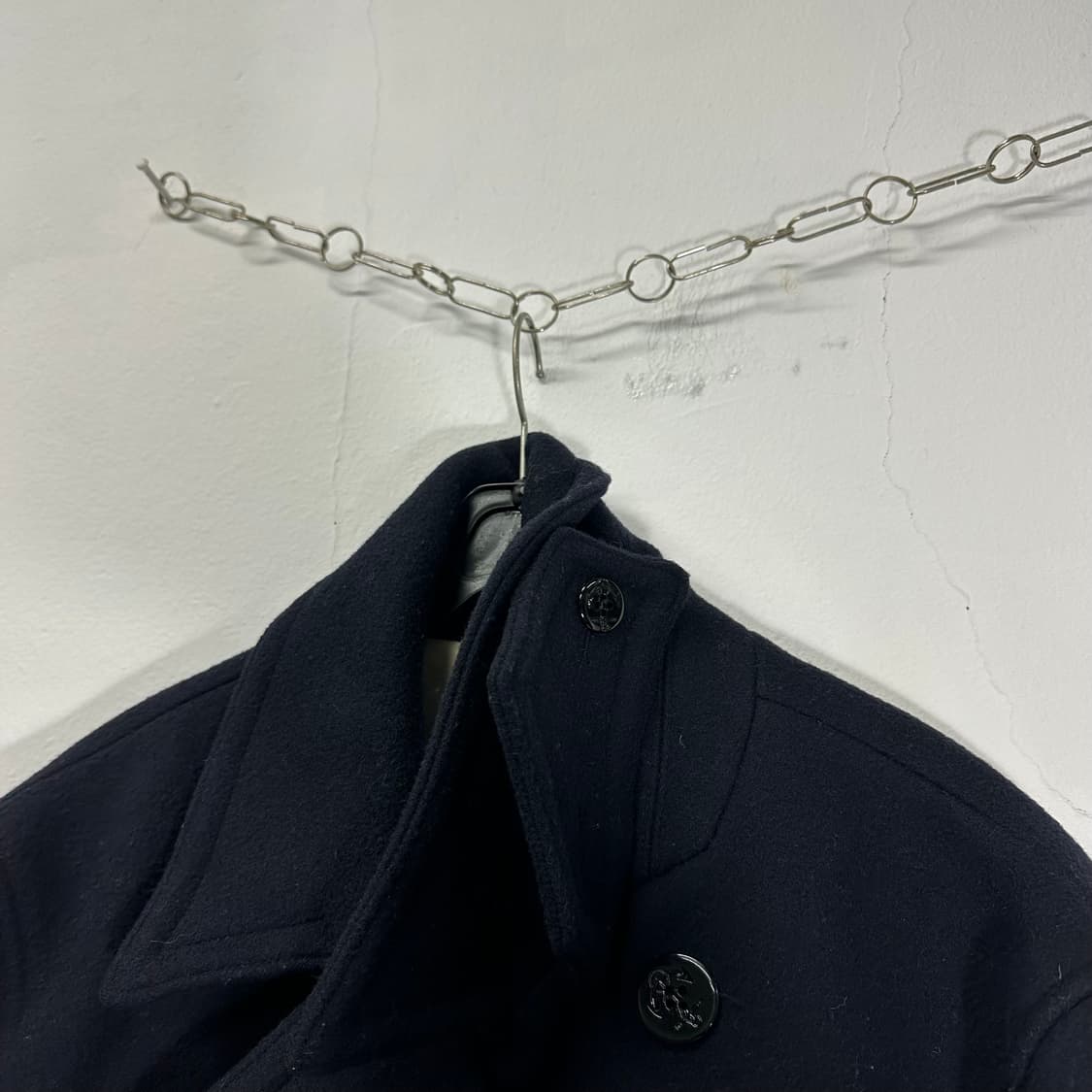 우먼M-L 스튜디오톰보이 다크네이비 오버핏 울 해군피코트 상품이미지4