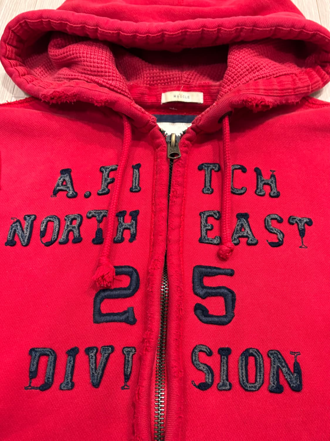 아베크롬비 스펠아웃 레드 후드집업  상품이미지3