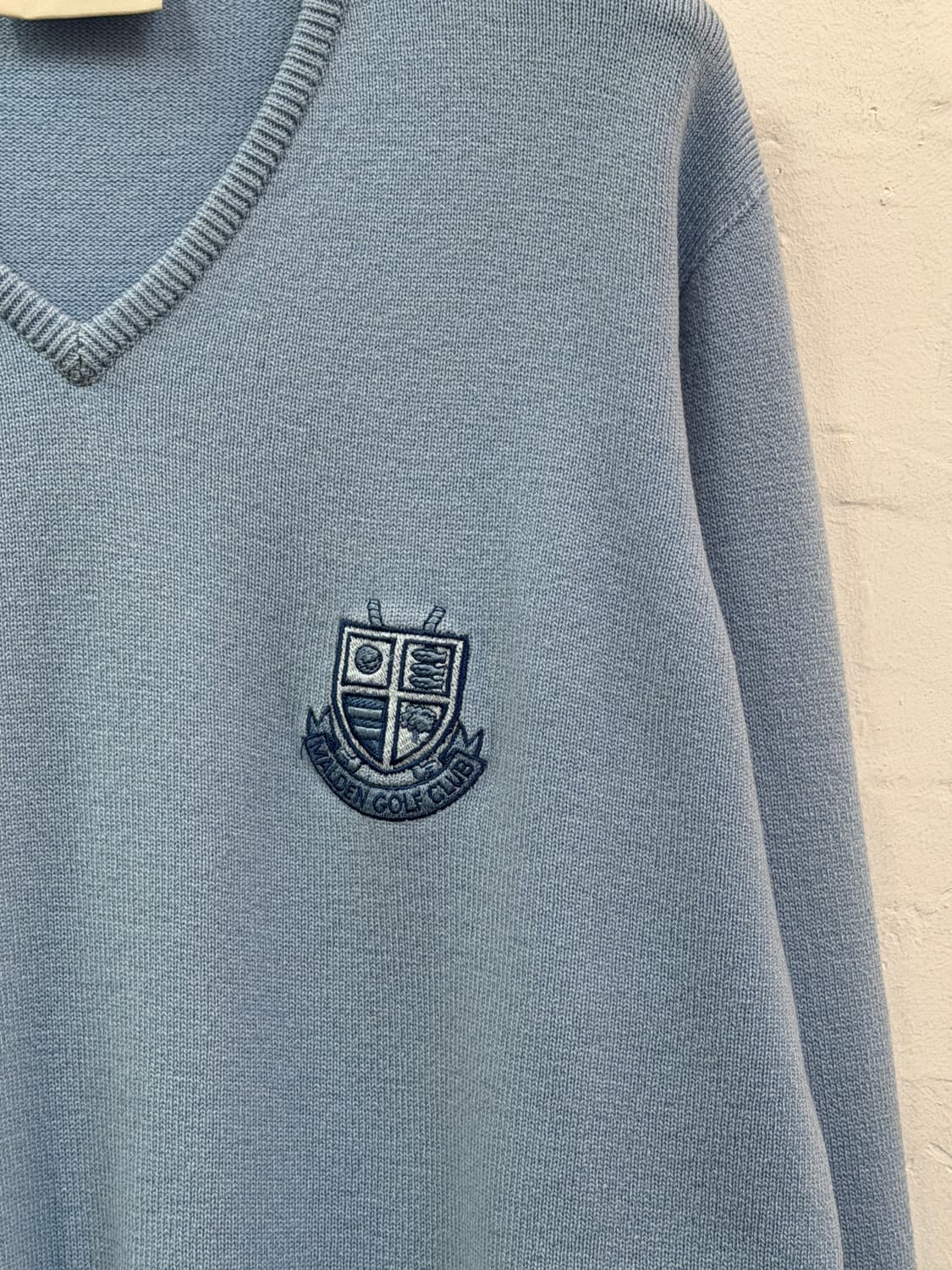 Glenbrae Spirol 브이넥 램스울 블렌드 니트 UK M 상품이미지3