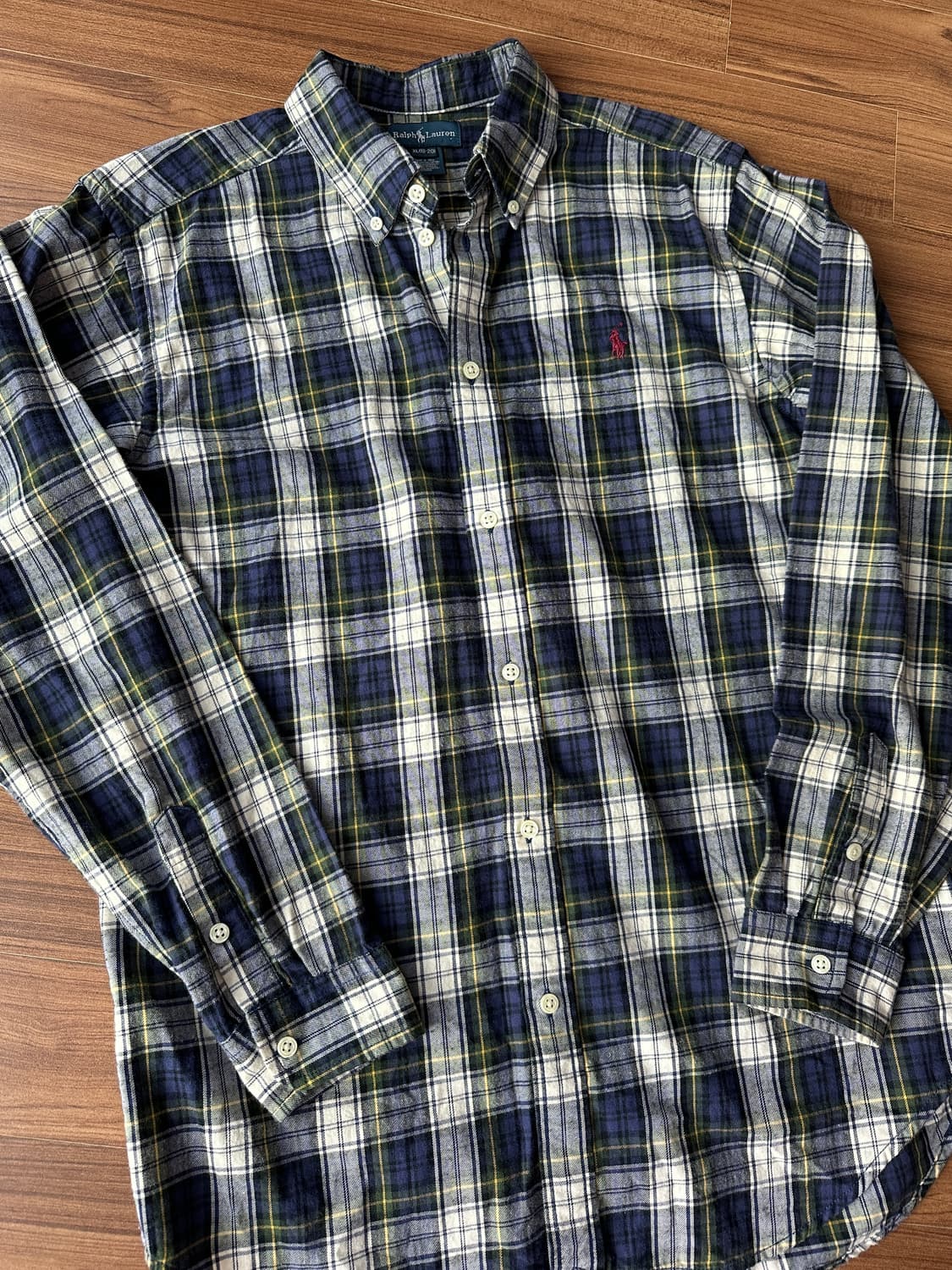 폴로 랄프로렌 보이즈 체크 셔츠 XL 상품이미지3