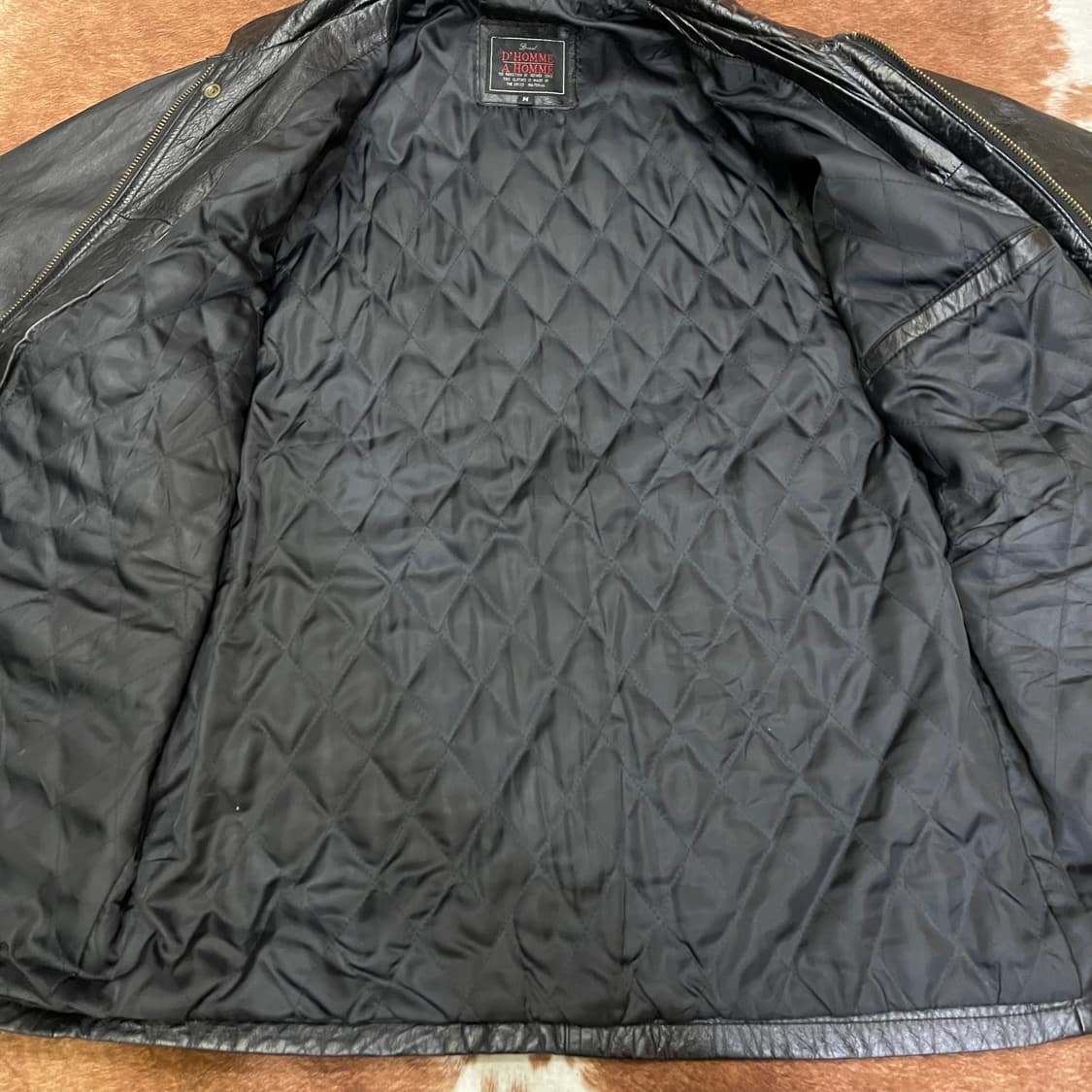 Vintage D'HOMME 양가죽 레더 카코트 상품이미지5