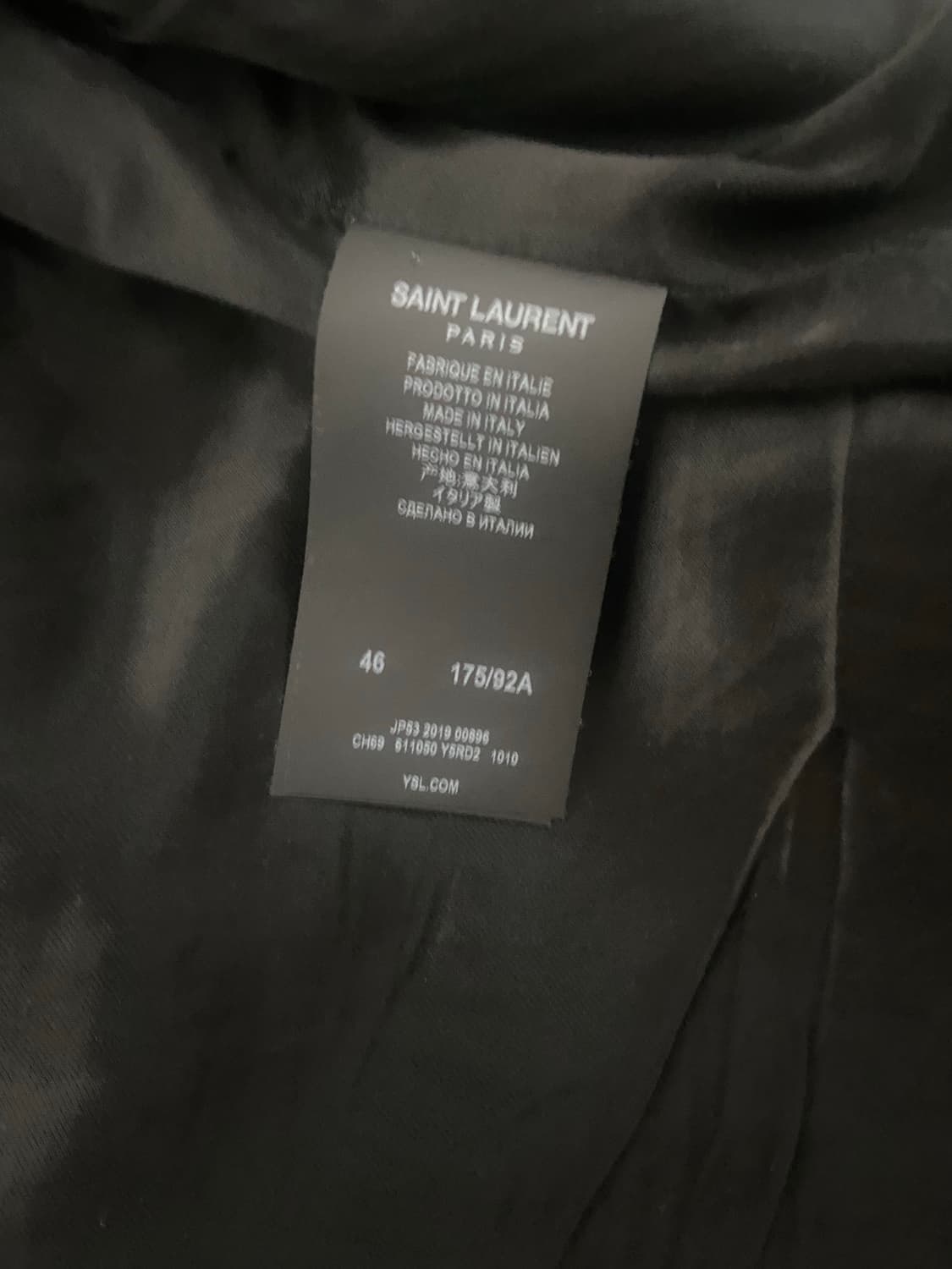 생로랑 20ss 런웨이 레더자켓 46 가죽자켓 상품이미지6