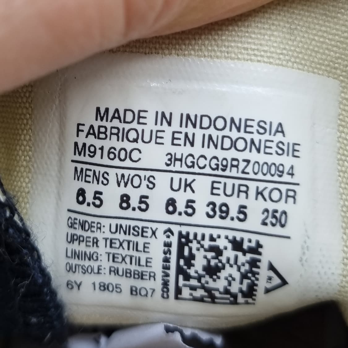 컨버스 척테일러 블랙 하이탑 250 상품이미지6