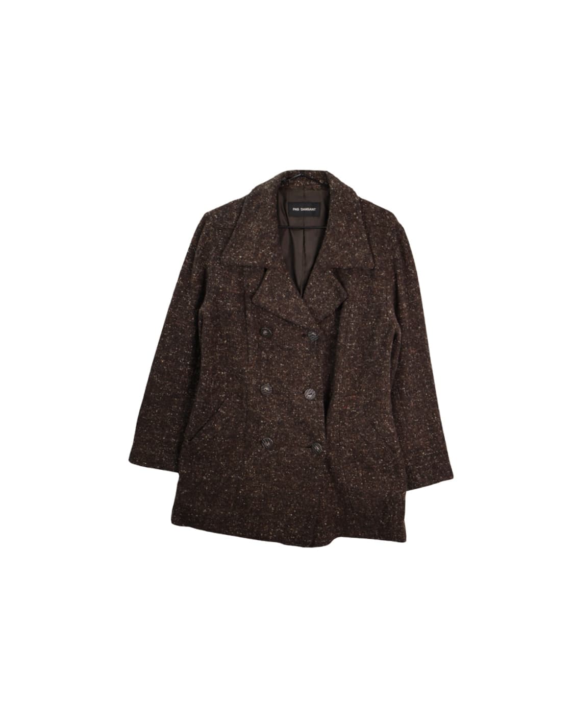 Brown Tweed Double Wool Coat 상품이미지4