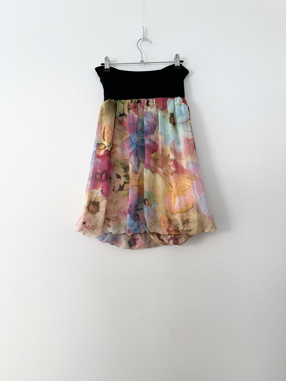 Rainbow shirring flare tube top & ops 상품이미지7