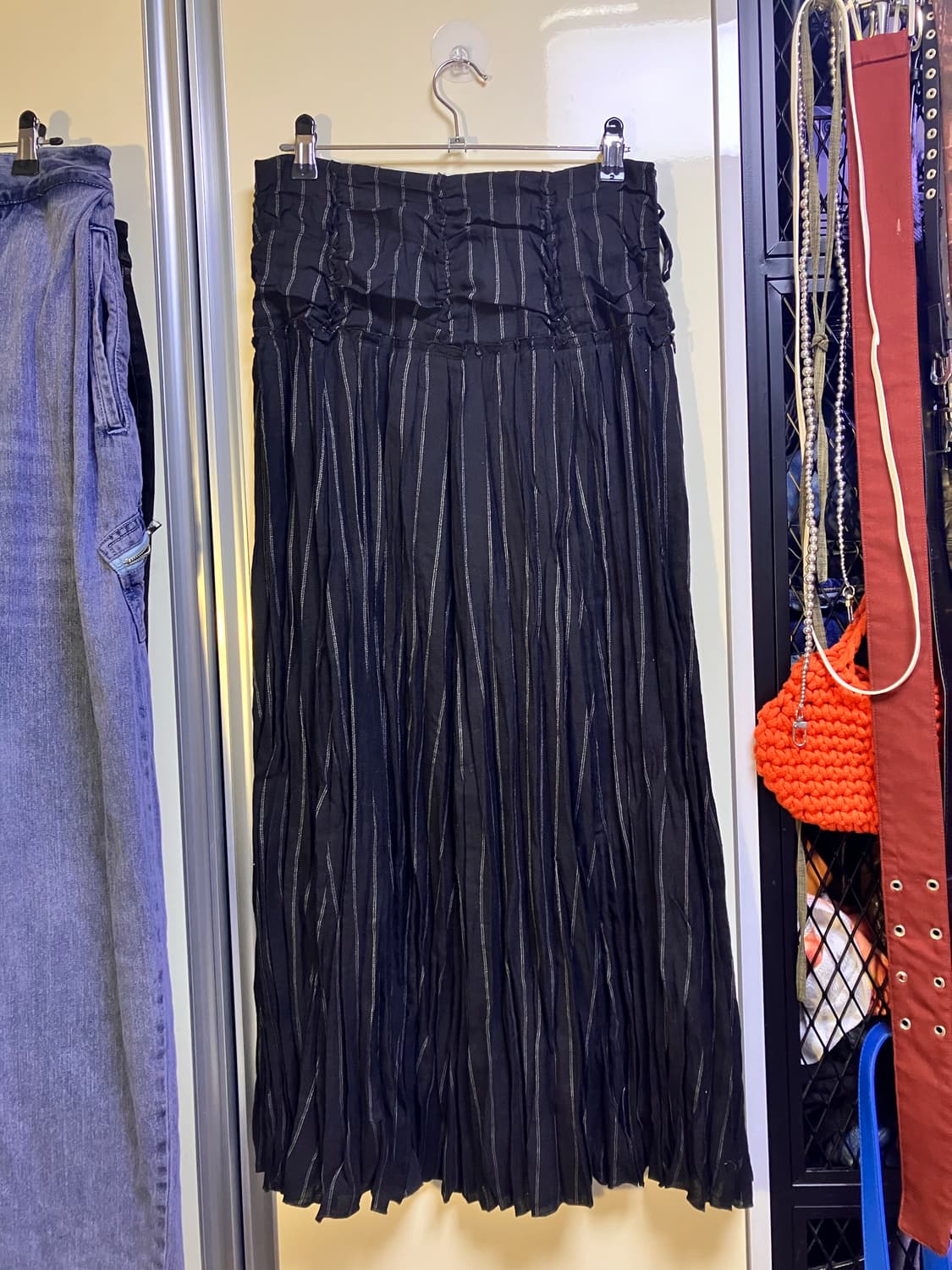 빈티지 셔링 롱스커트 상품이미지2