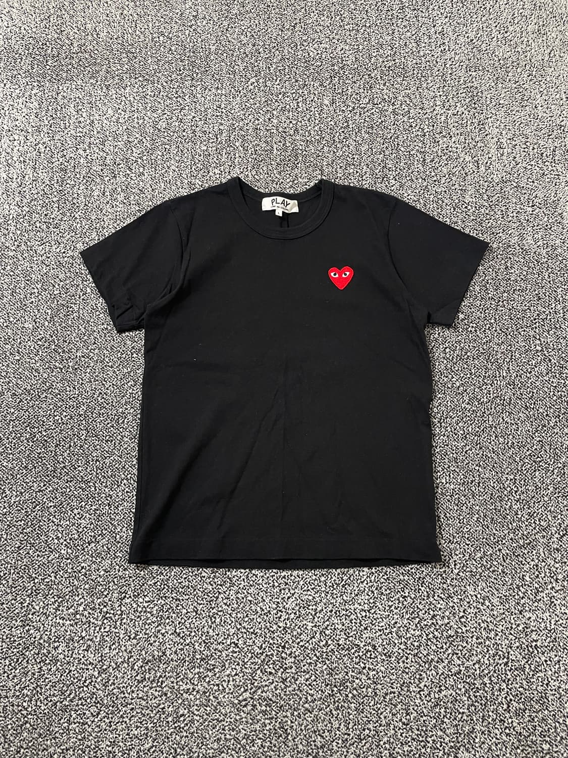 빈티지9. 꼼데가르송 플레이 와펜 블랙 반팔 티셔츠 반소매 상품이미지1