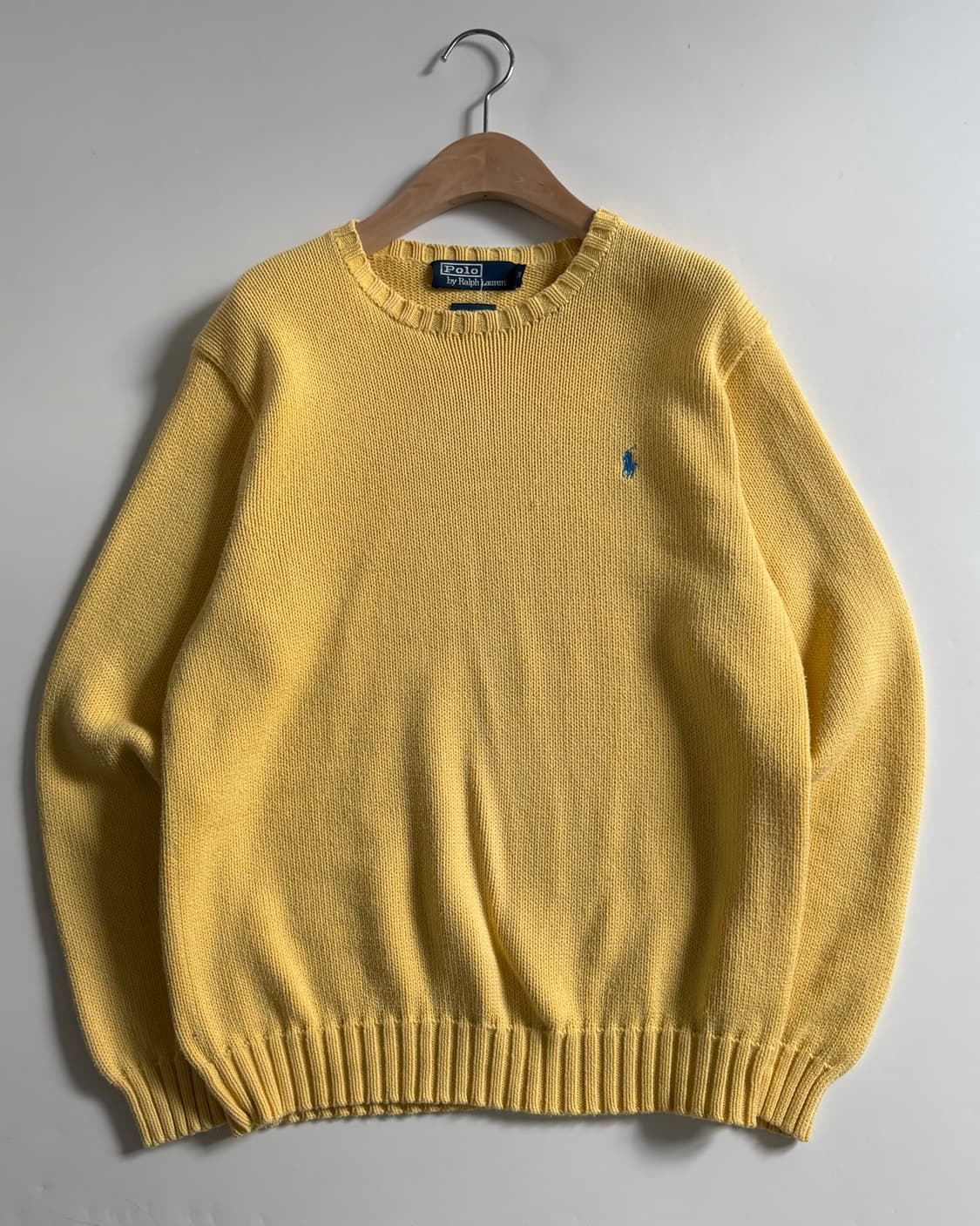 Polo 폴로 랄프로렌 옐로우컬러 코튼 라운드넥 니트 상품이미지3