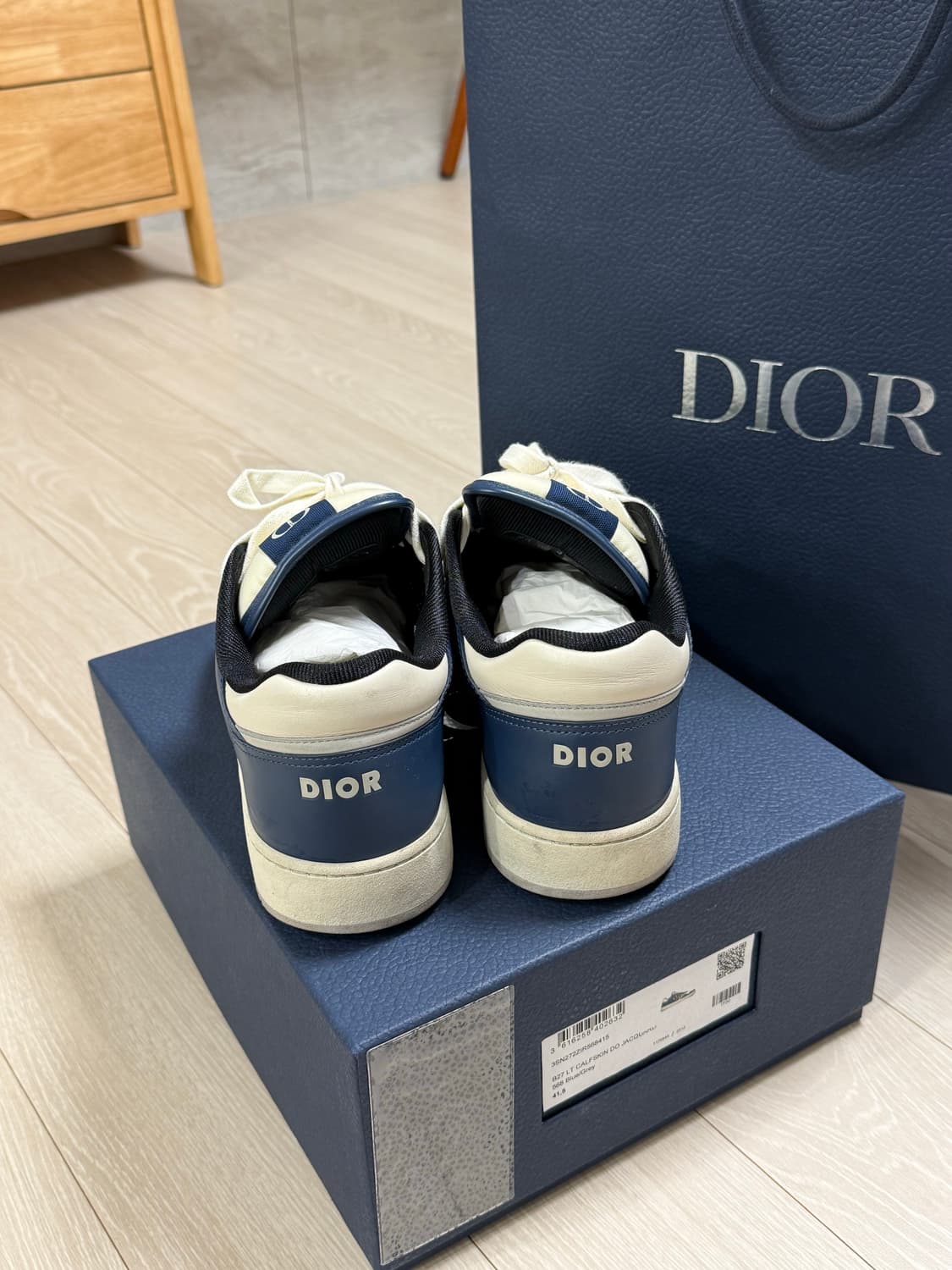 디올 오블리크 B27 로우탑 블루데님 41.5(265) 판매합니다 상품이미지5