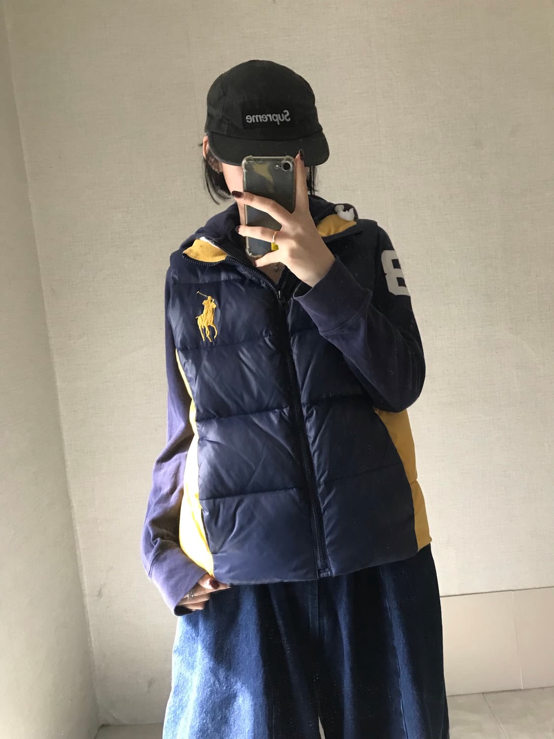 폴로 네이비 빅포니 조끼패딩 상품이미지5