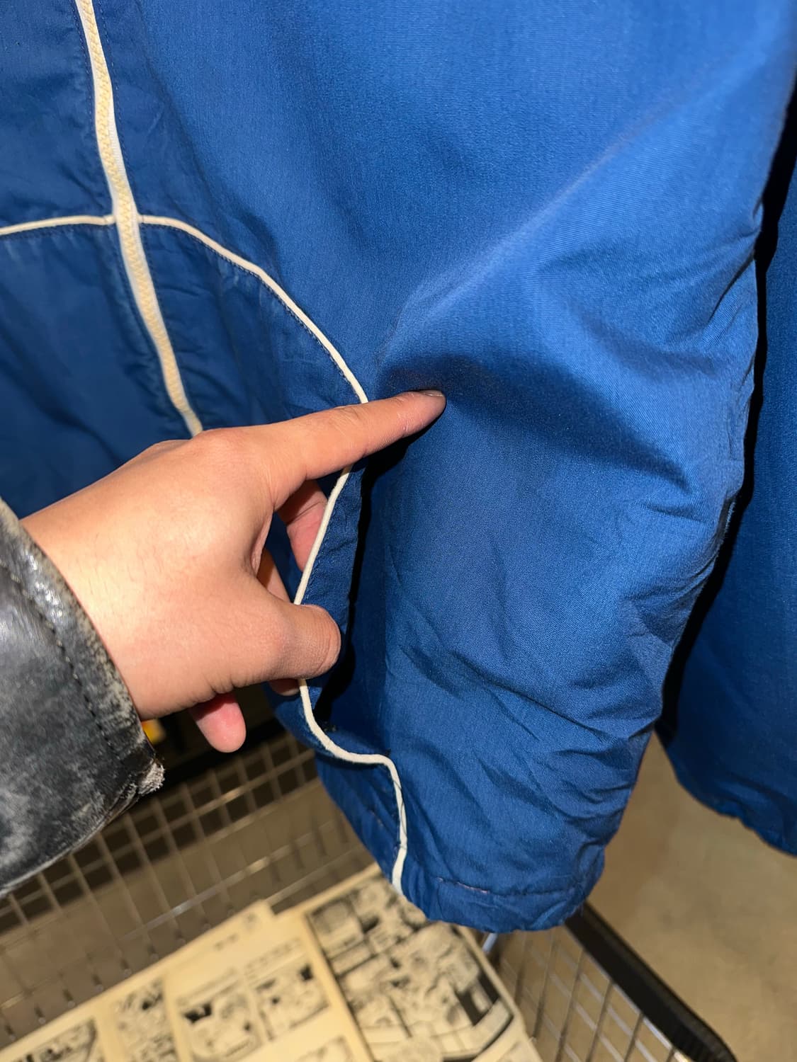 90’s American blue check lining jacket 상품이미지7