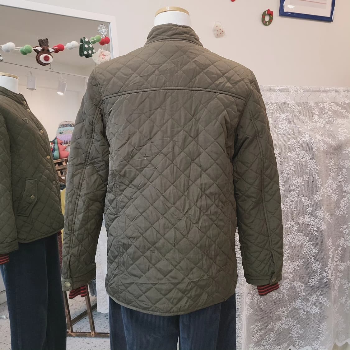 Guess jeans 카키 경량패딩 여성 퀼팅 자켓  상품이미지8