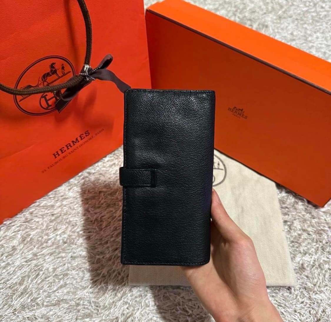 [리오브] 에르메스 베안 스위프트 고트스킨 장지갑 상품이미지3
