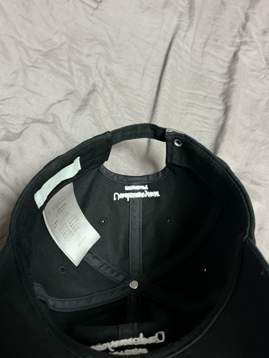 언더마이카 Mu.17 안티 Fxxking 로고 볼캡 블랙 상품이미지7