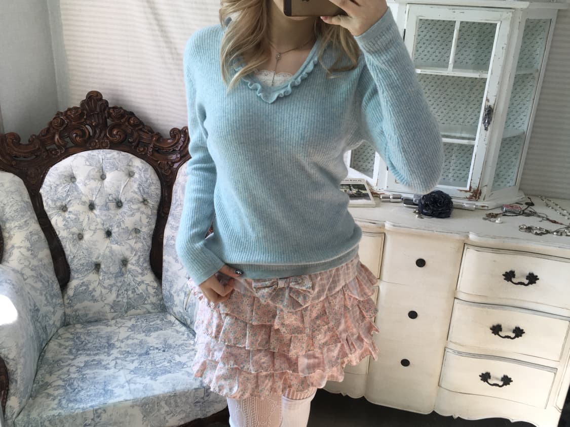 jpn vintage sora frill knit 상품이미지2