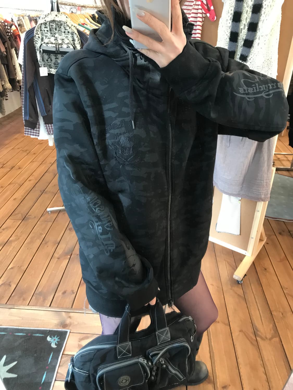 밴슨 카모 패턴 후드집업 상품이미지4