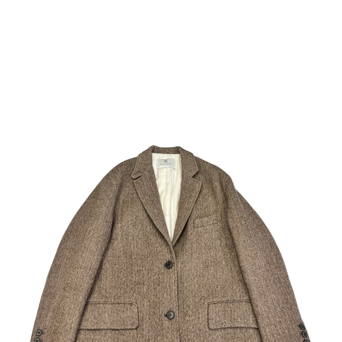 모노크롬 헤링본 싱글 코트 상품이미지2