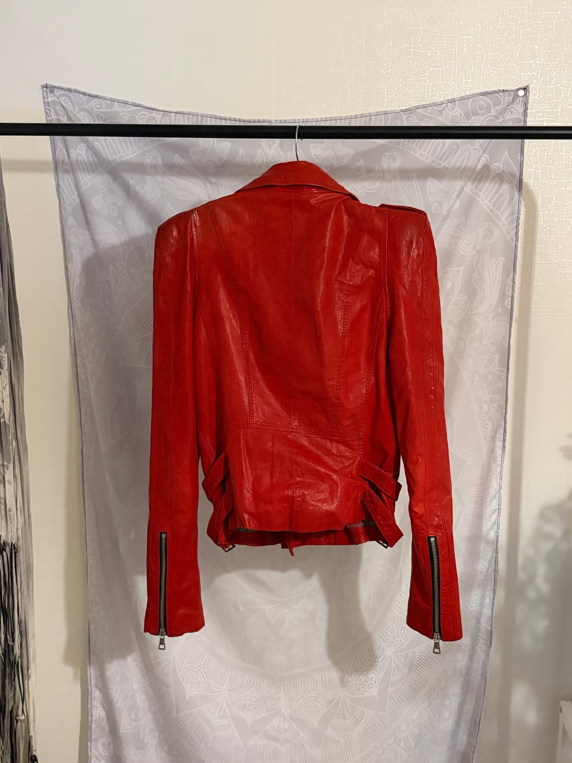 Dolce & Gabbana Red Leather Biker Jacket 상품이미지2