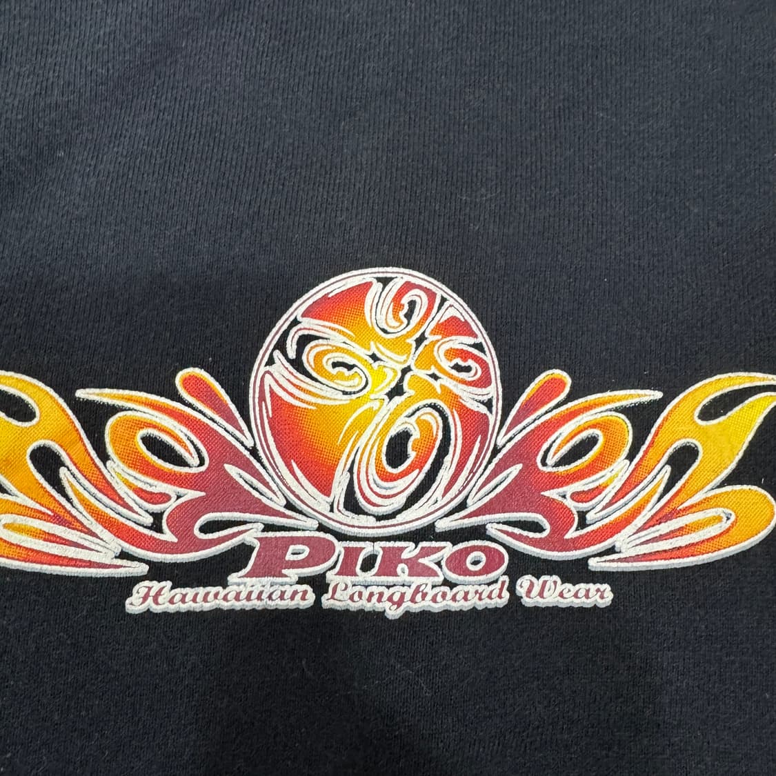 piko 피코 검정색 맨투맨 티셔츠 불꽃 프린팅 맨투맨 상품이미지3