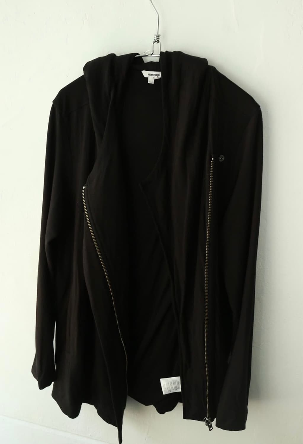 헬무트랭 드레이프 사선 후드 자켓 블랙 상품이미지3