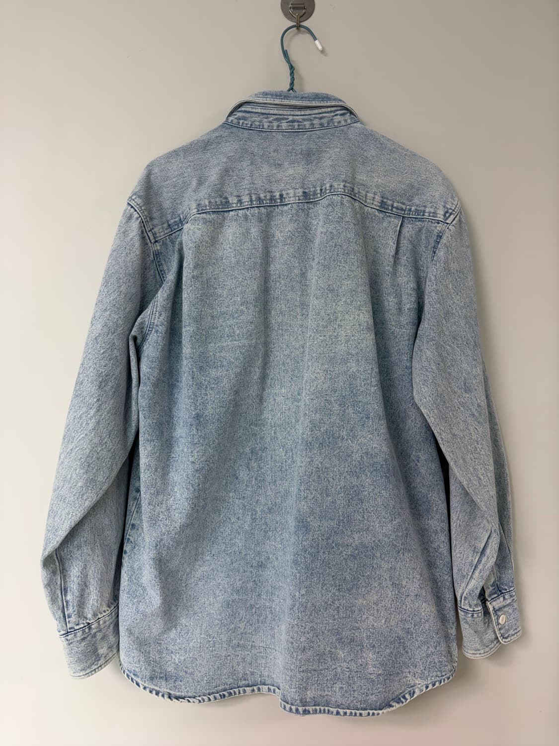 80s 프로스펙스 아이스 워시드 데님 셔츠 L 상품이미지2