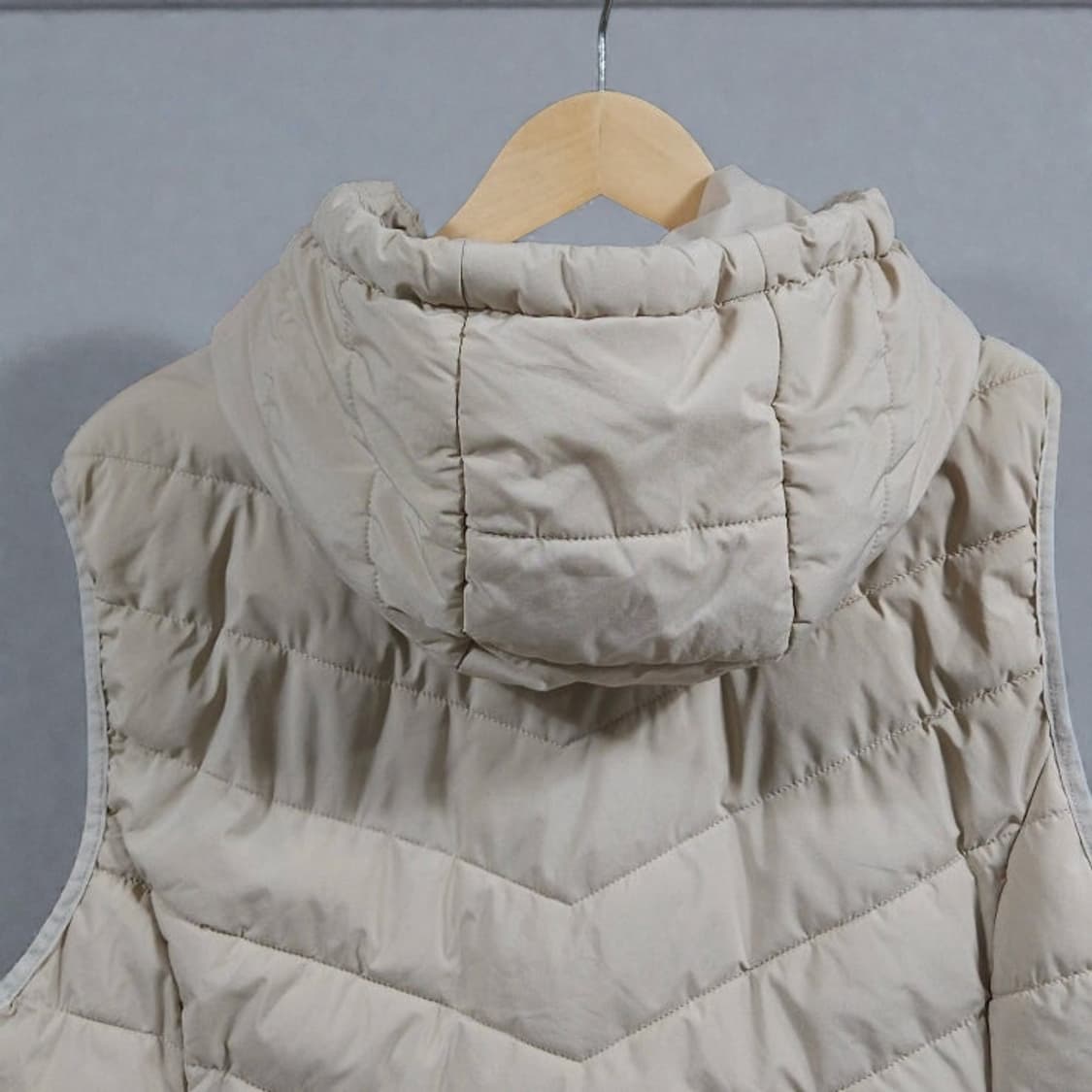 여성XL POLO 폴로 랄프로렌 경량 패딩조끼 베이지 상품이미지4