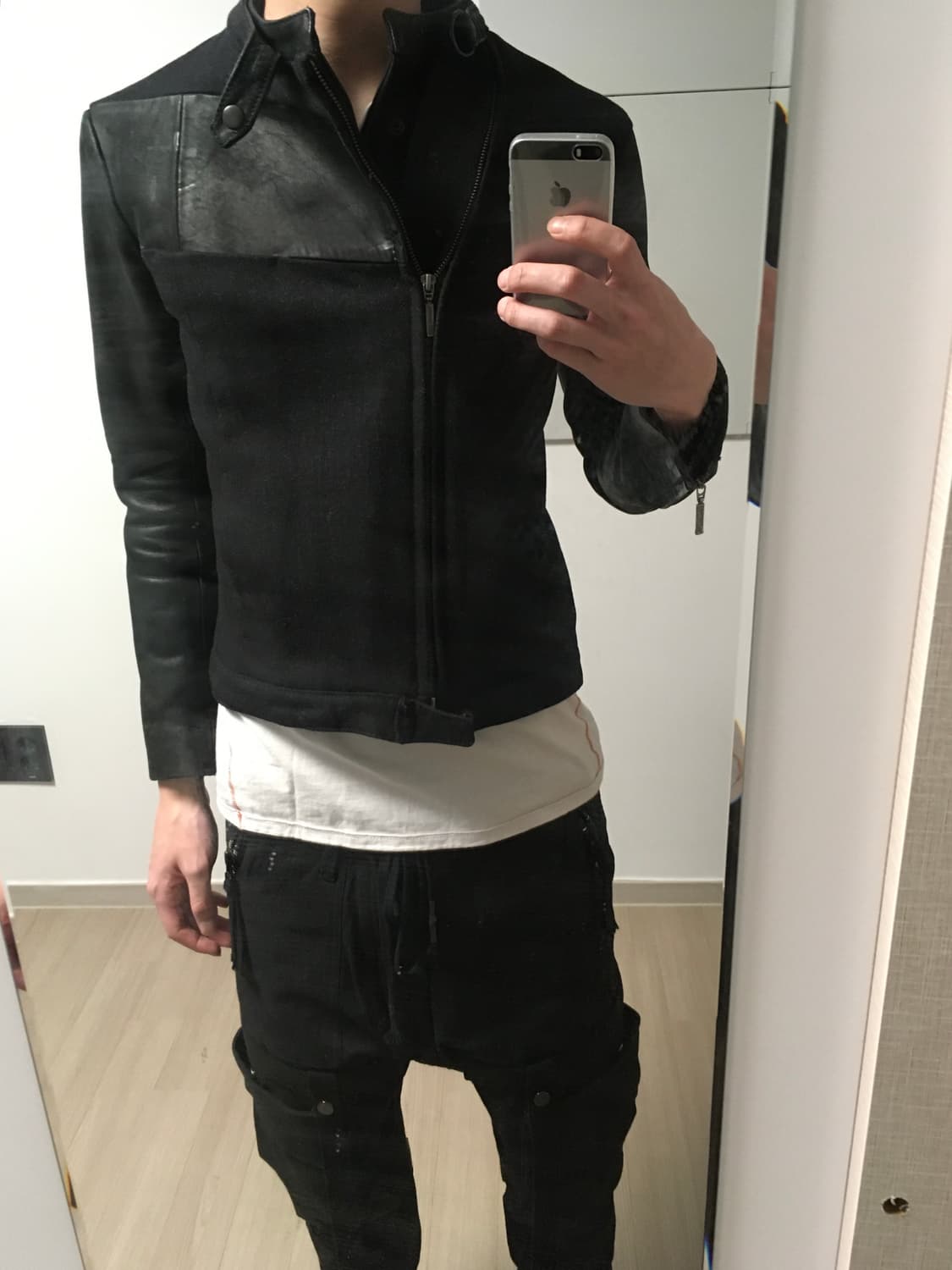 Yasuyuki Ishii leather sleeves jacket 상품이미지4