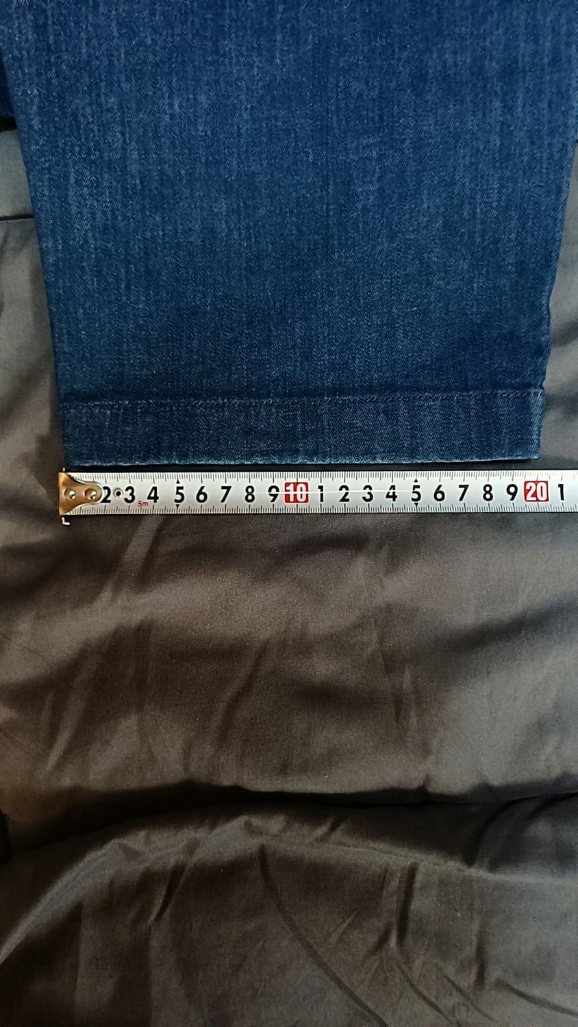 유니클로 얇은데님 와이드팬츠 32인치 기장98 상품이미지7